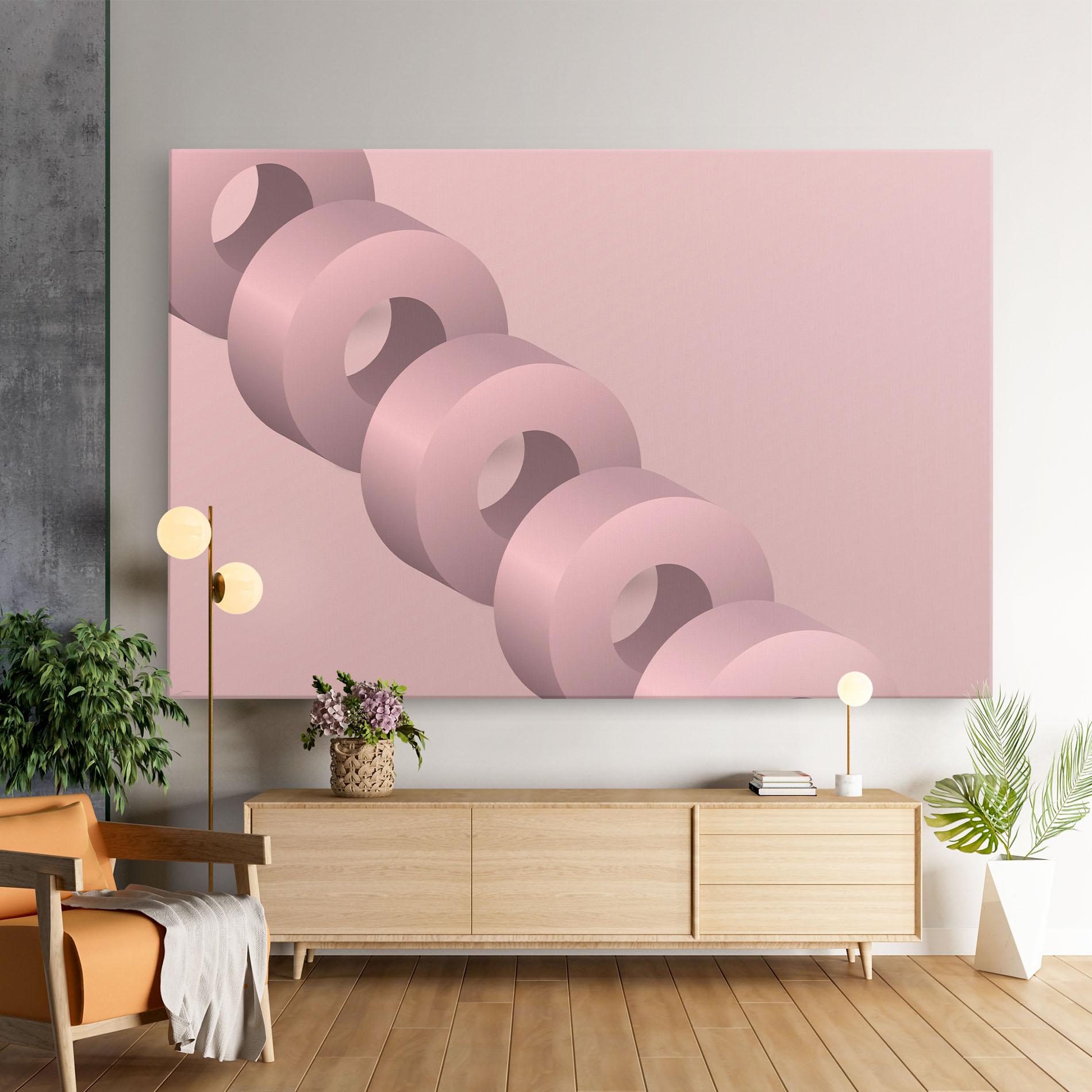 Tablou Canvas Pink Circle mockup 9