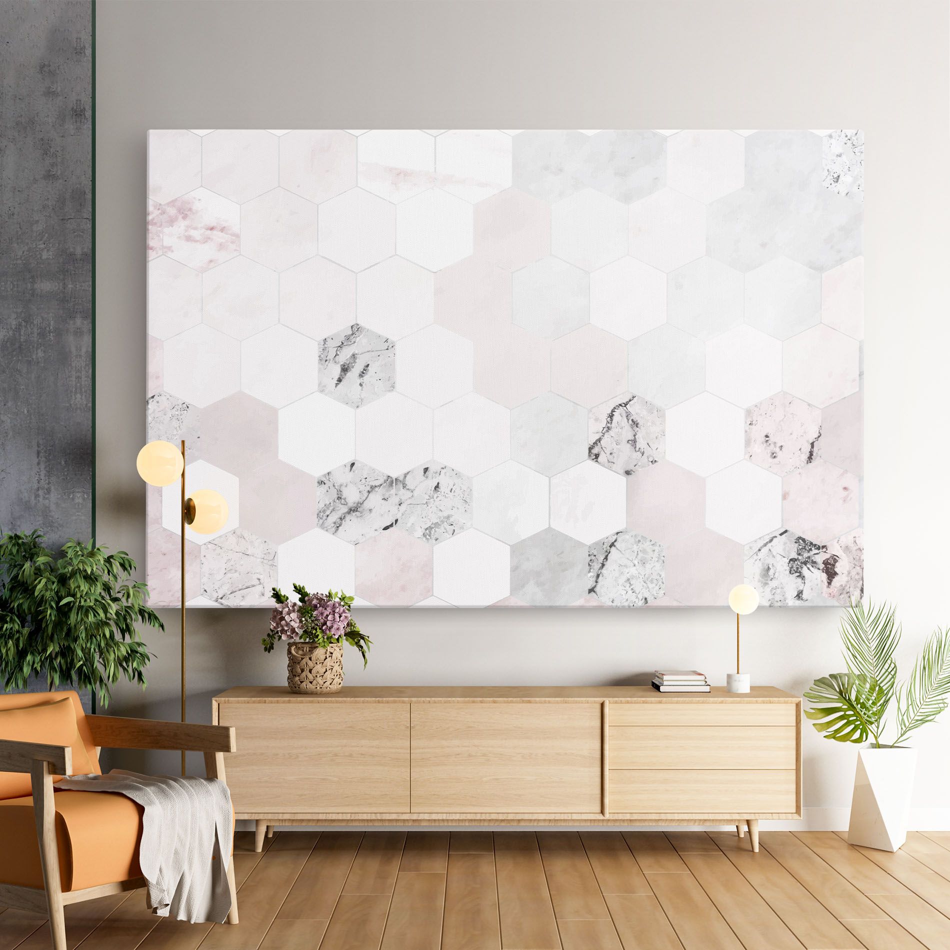 Pink Hexa Pattern mockup 9