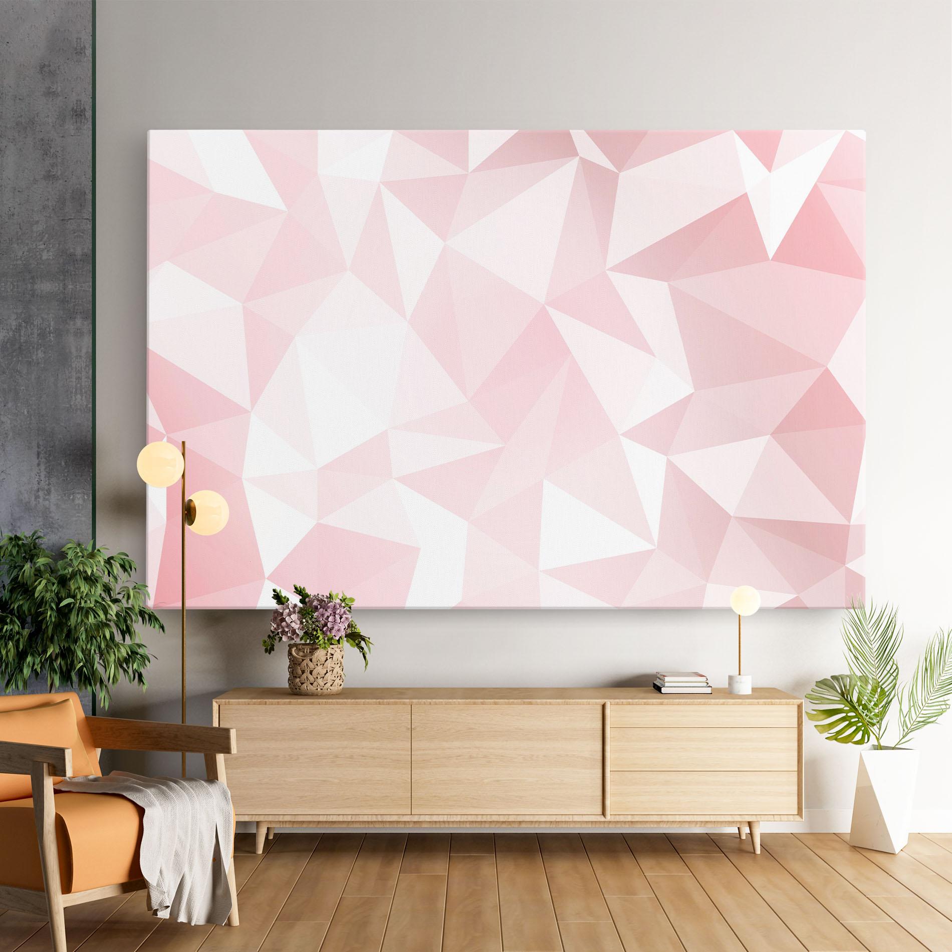 Tablou Canvas Pink Triangle mockup 9