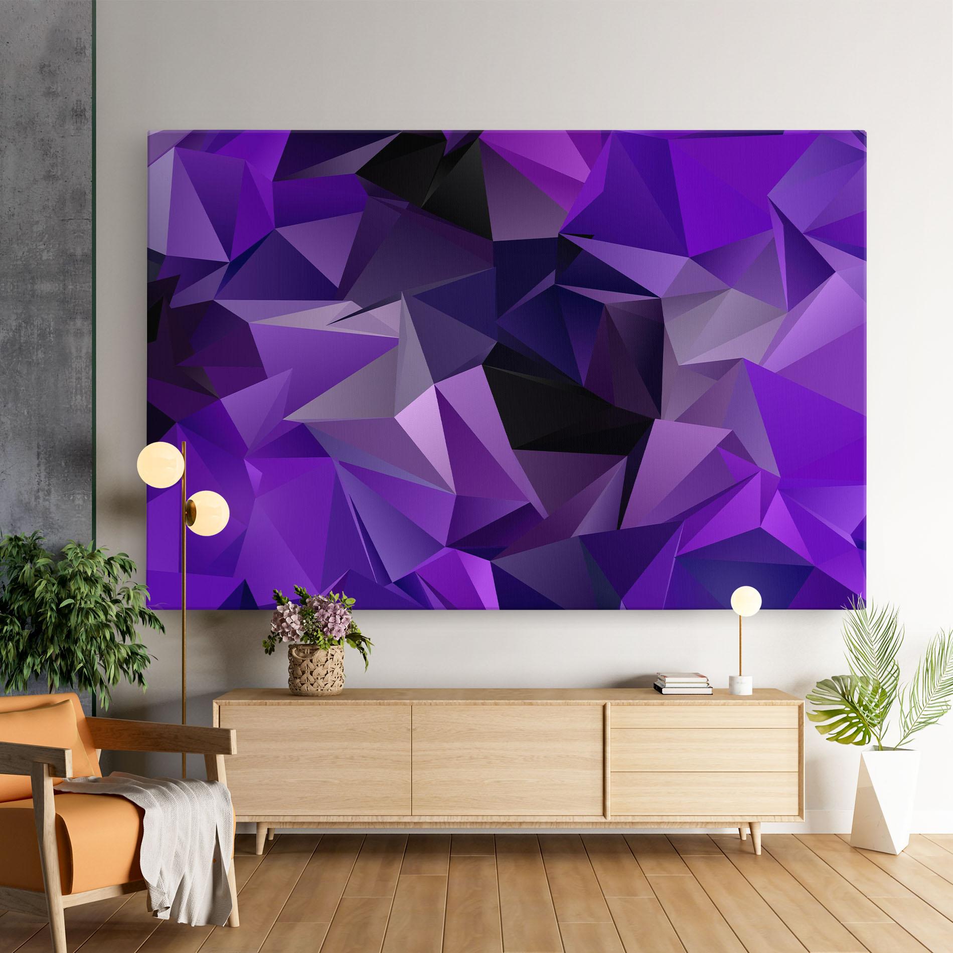 Tablou Canvas Purple Triangle Mix mockup 9