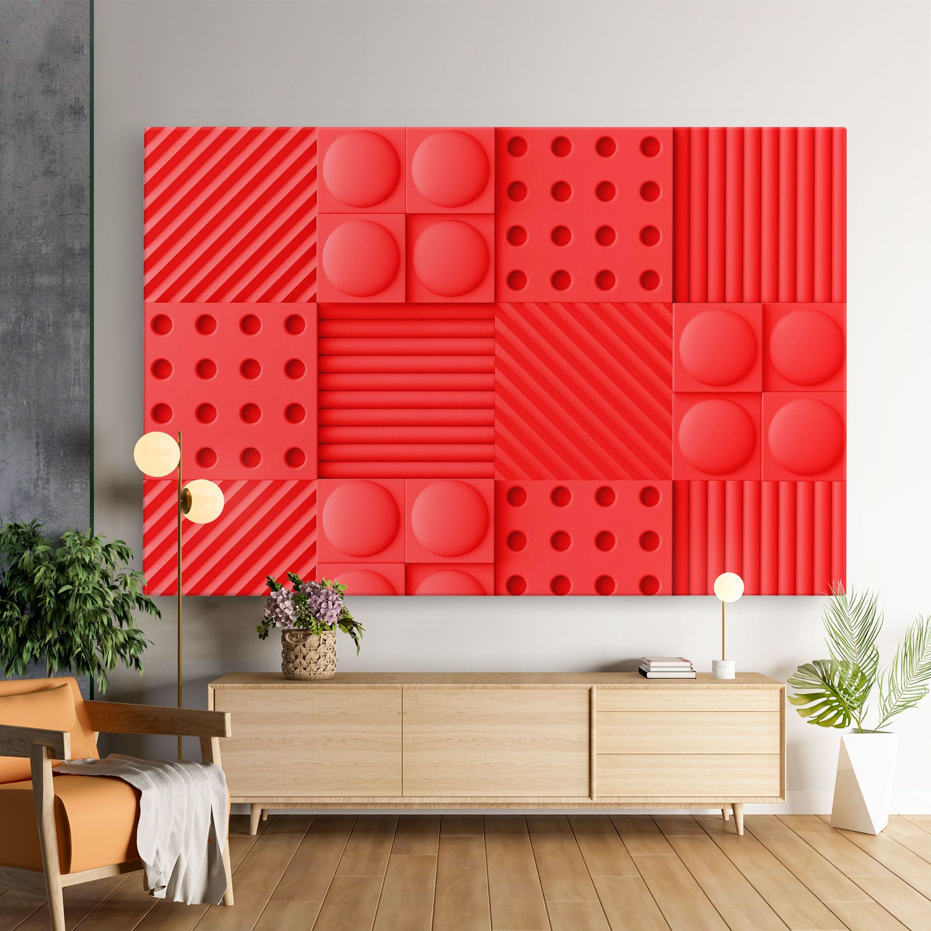 Red Square Circle mockup 9