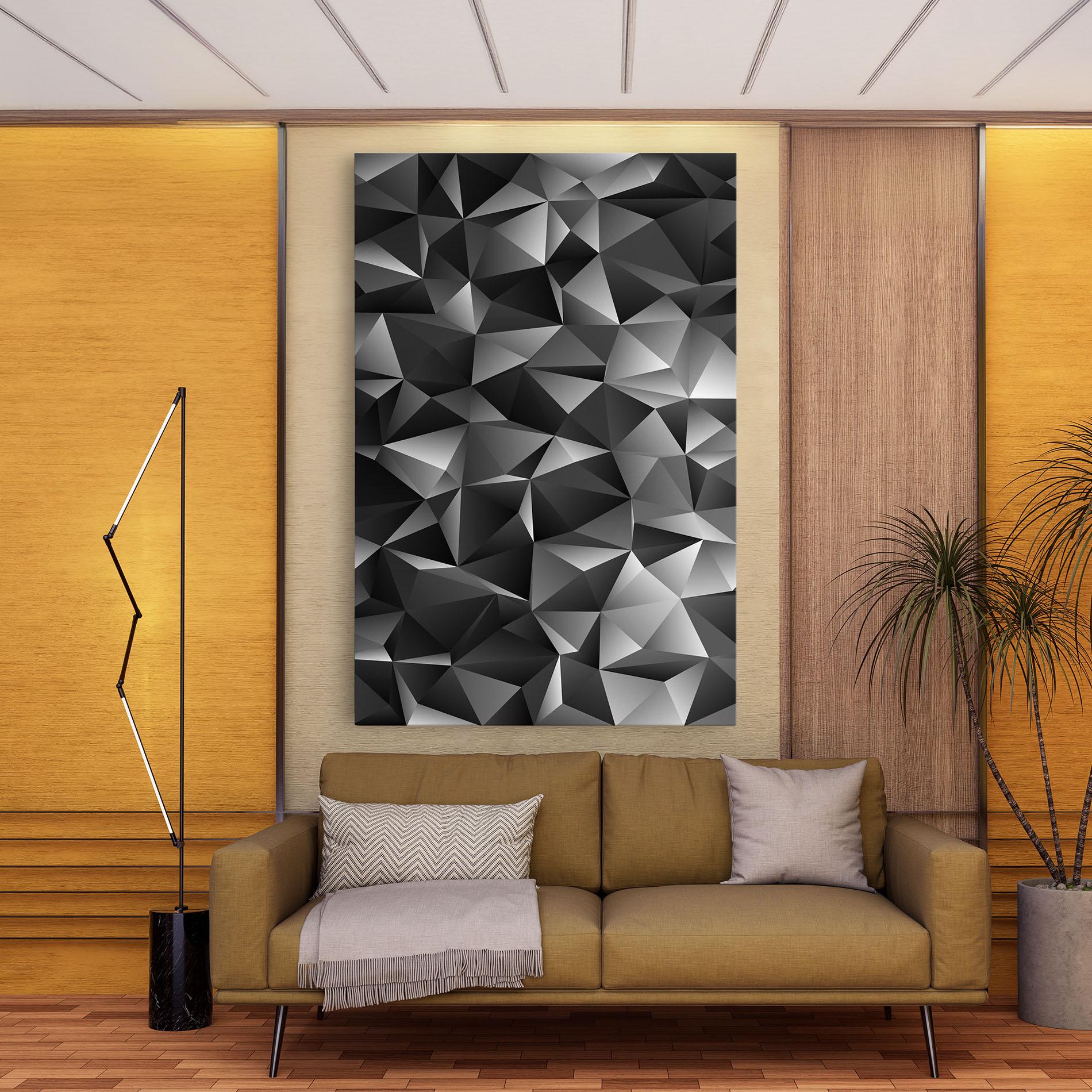 Tablou Canvas Black Triangle Pattern mockup 9