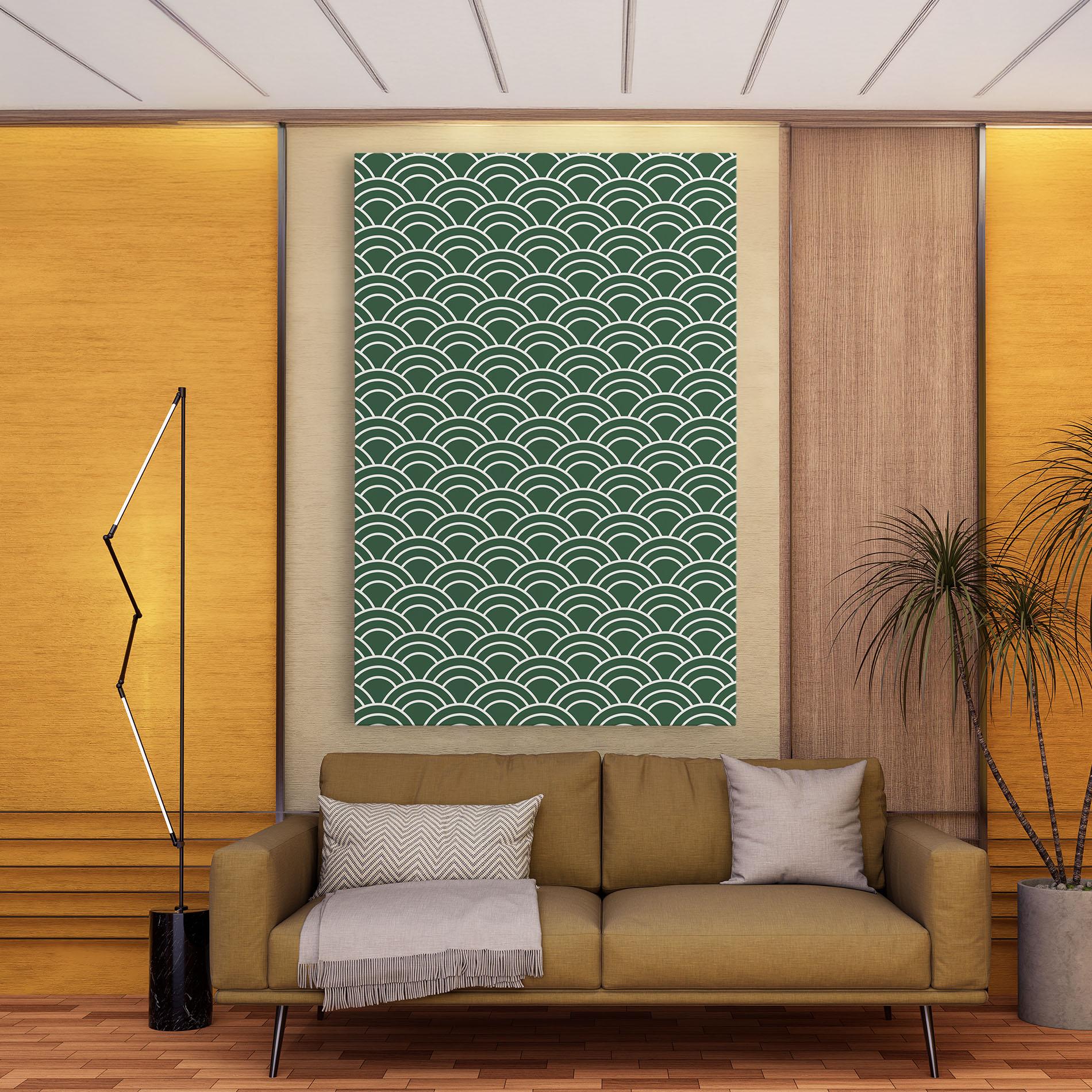 Tablou Canvas Green Semi Circle mockup 9