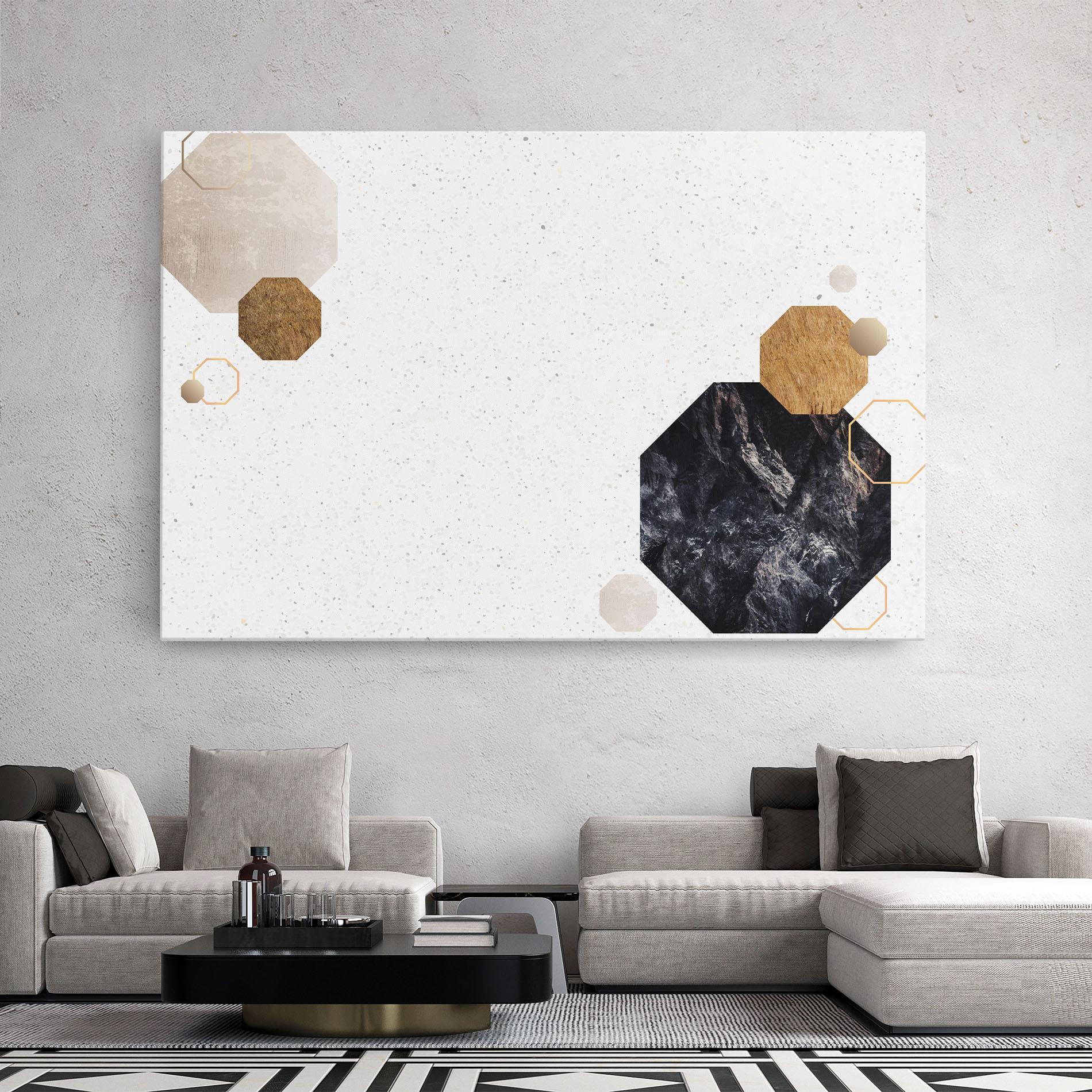 Tablou Canvas Big Hexagon mockup 2