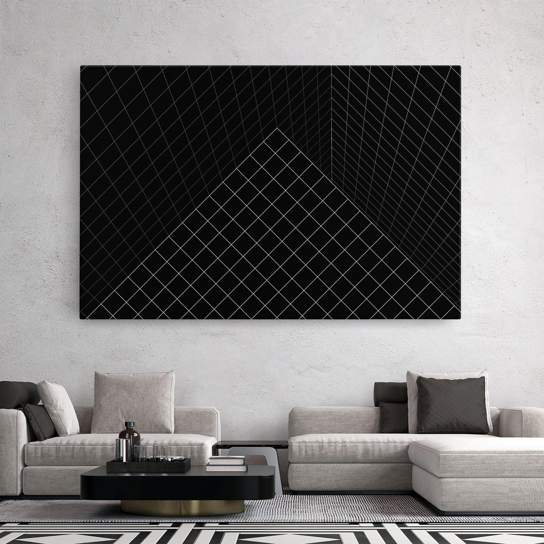 Tablou Canvas Black Square Art mockup 2