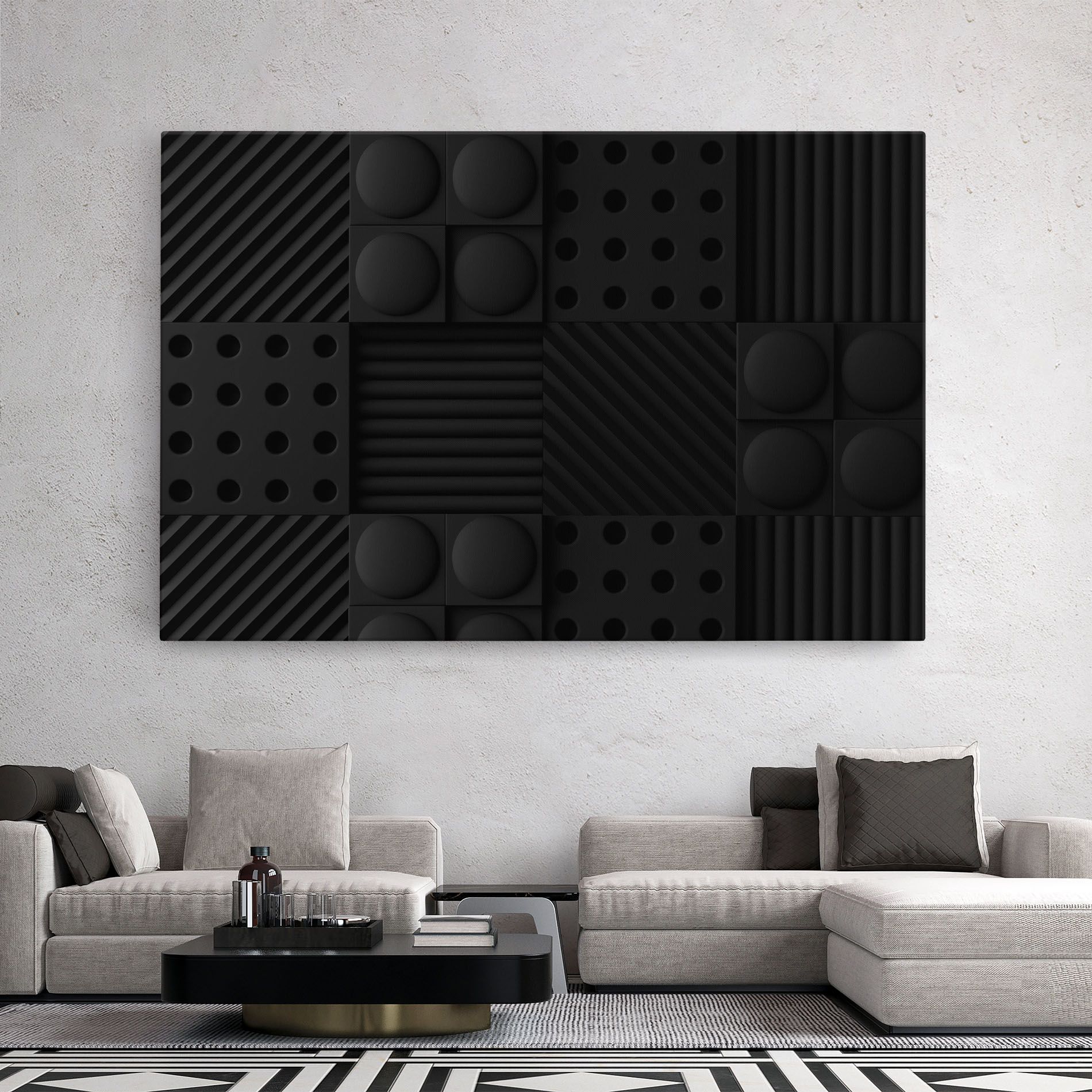 Black Square Circle mockup 2