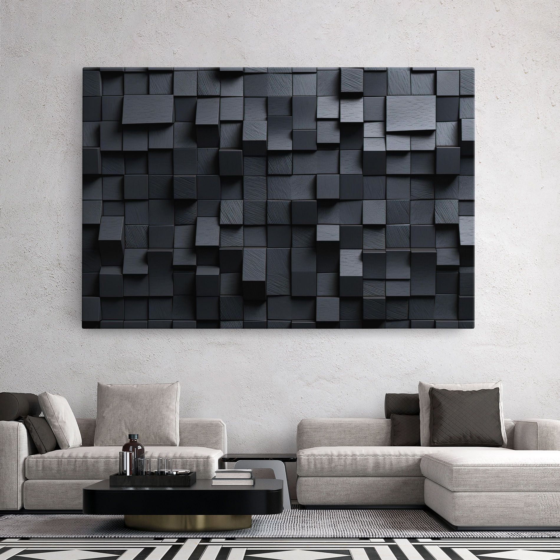 Black Square Pattern mockup 2