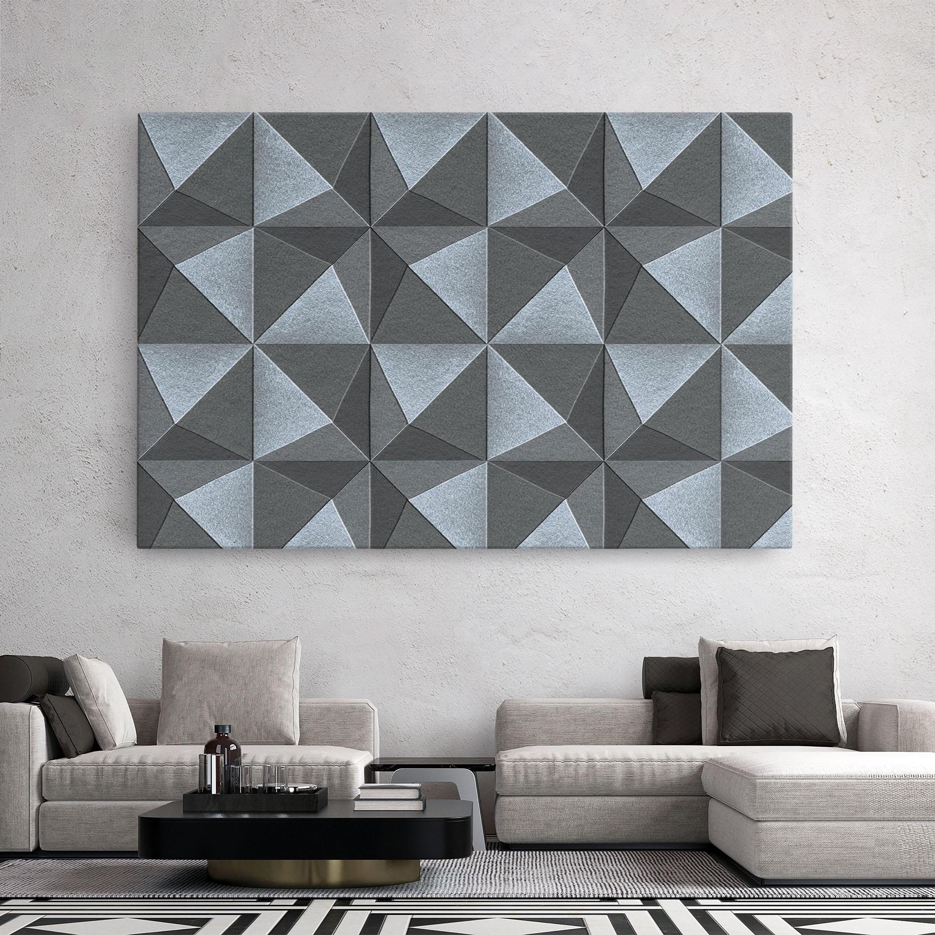 Tablou Canvas Grey Triangle Square mockup 2