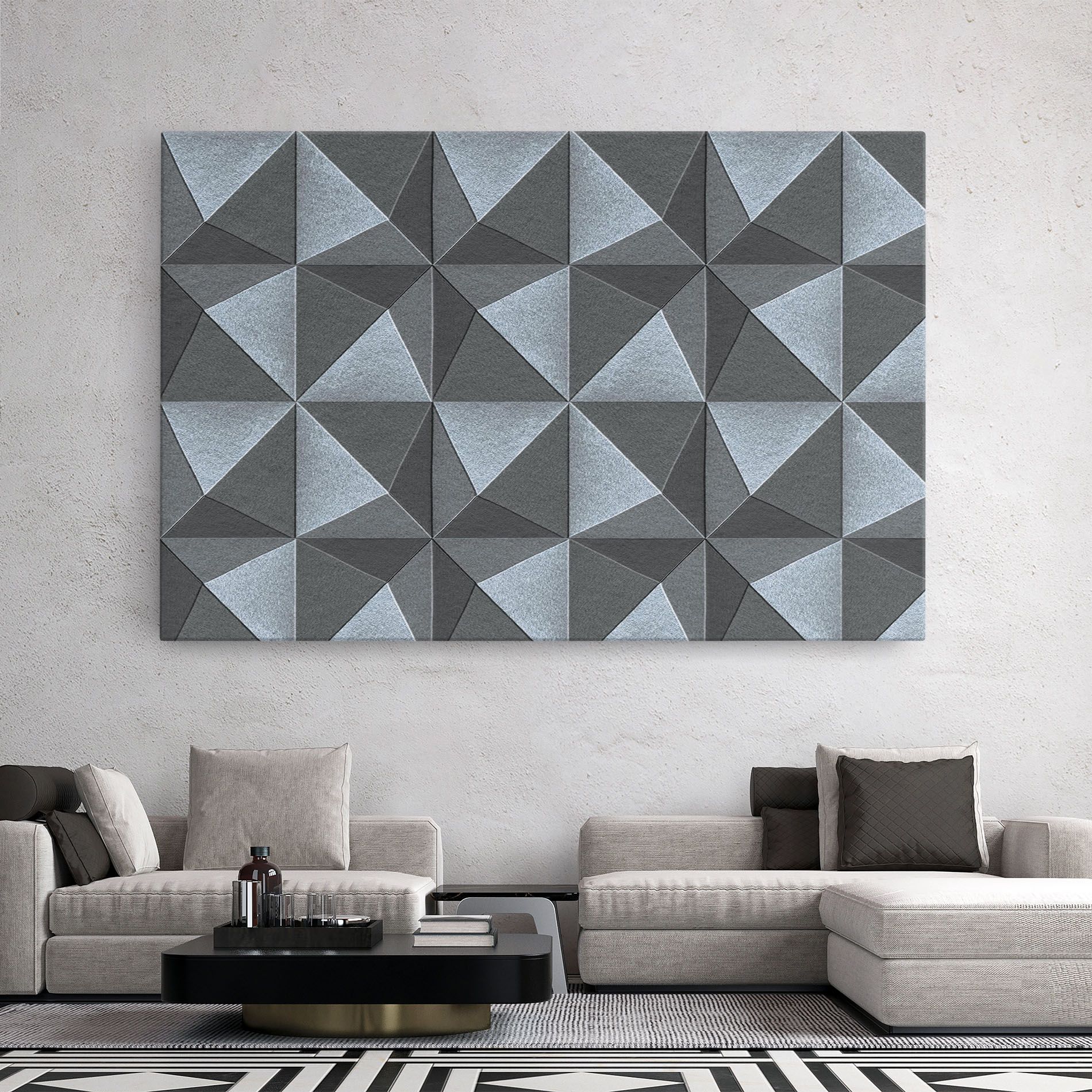 Grey Triangle Square mockup 2