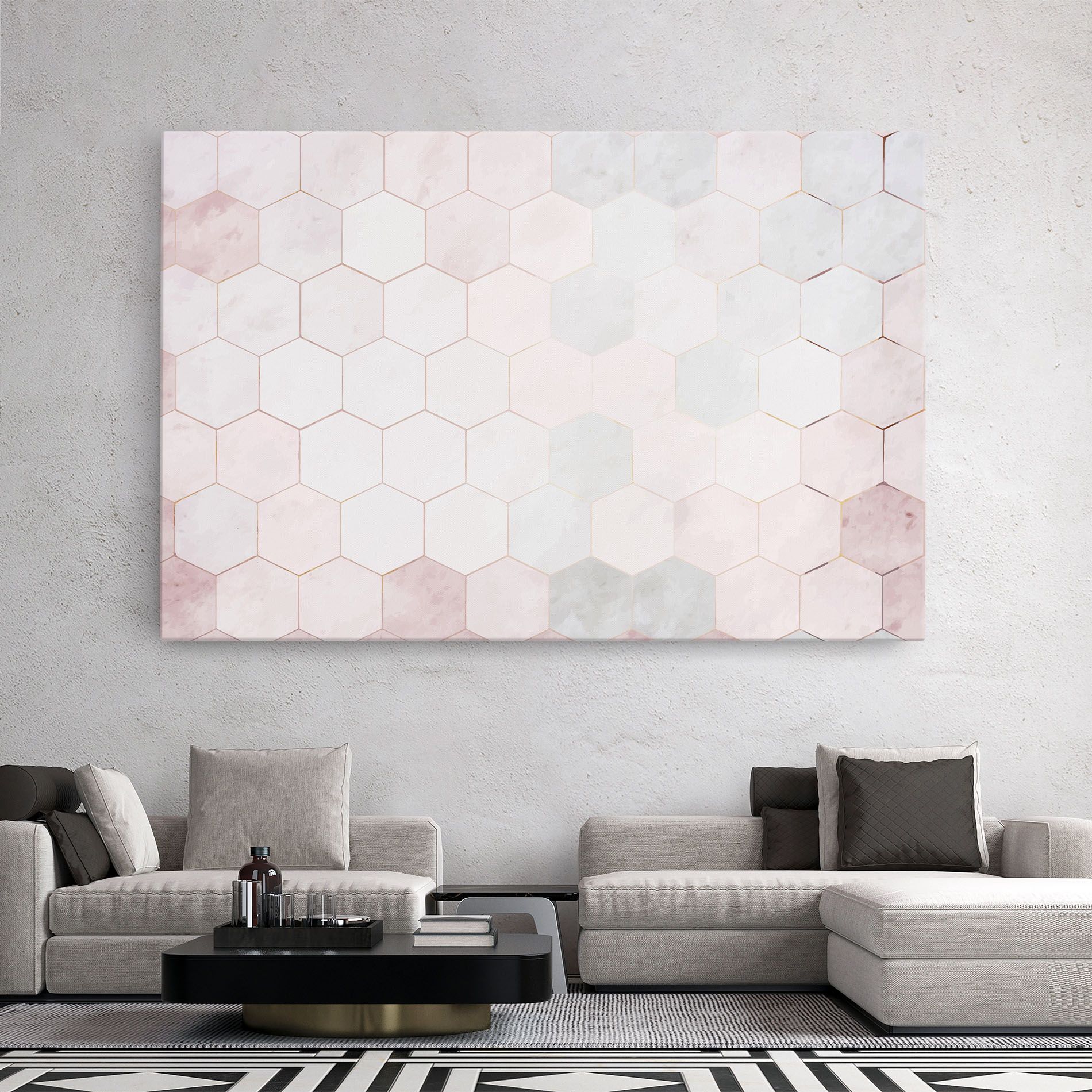 Hexagon Pink mockup 2