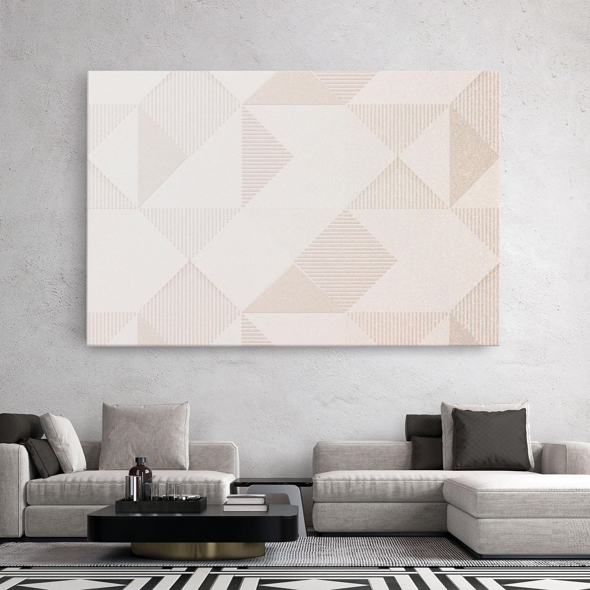 Tablou Canvas Light Cream Rhombus mockup 2