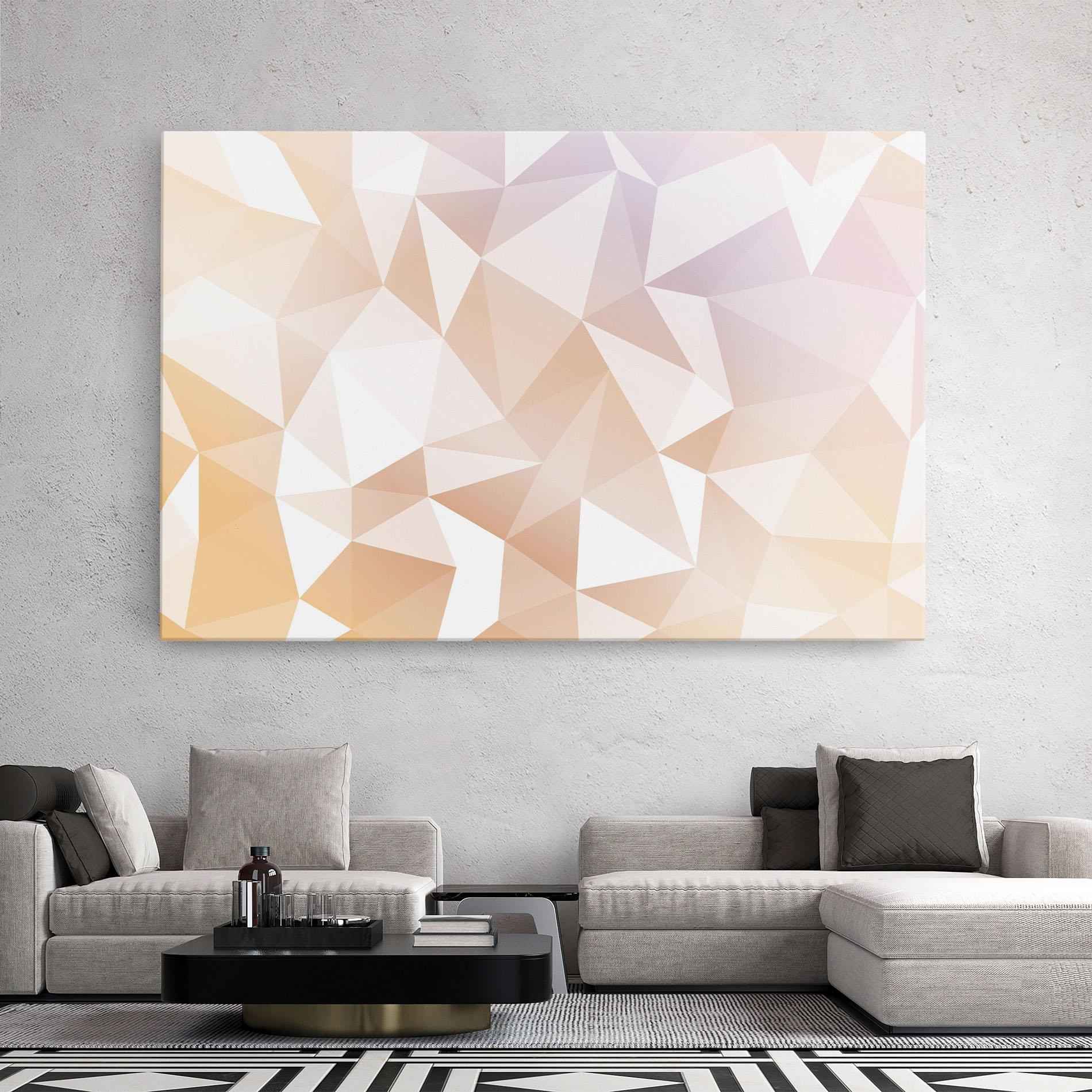 Tablou Canvas Light Pink Triangle mockup 2