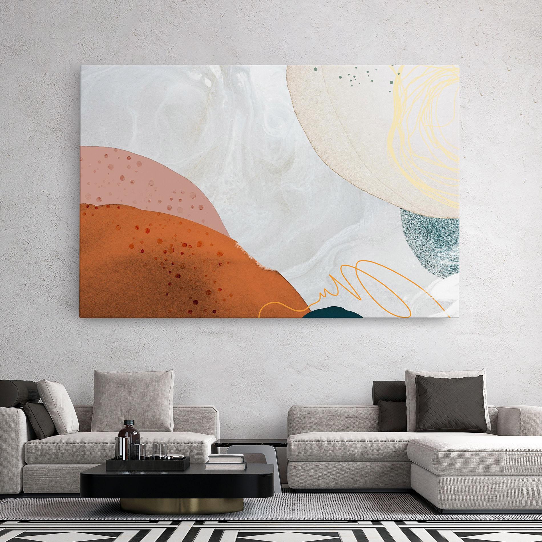 Tablou Canvas Orange Yellow Line mockup 2