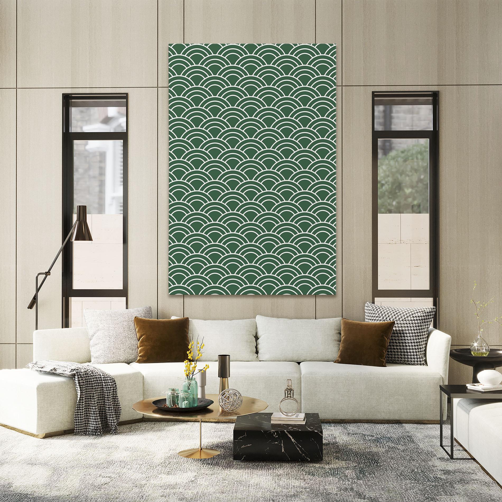 Tablou Canvas Green Semi Circle mockup 2