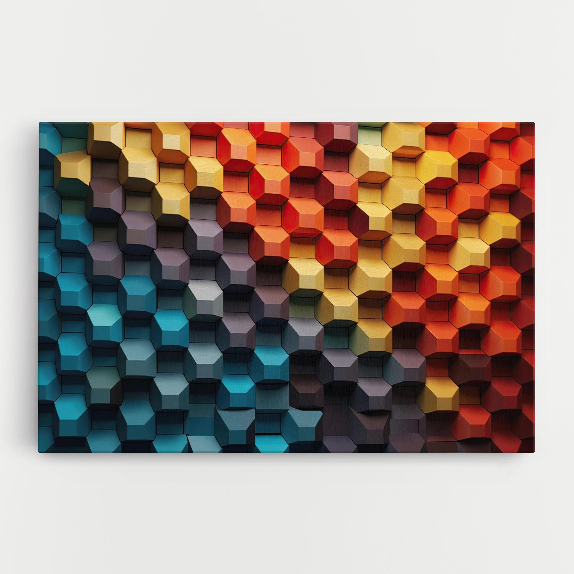 Tablou Canvas 3d Sqare Mix mockup 0