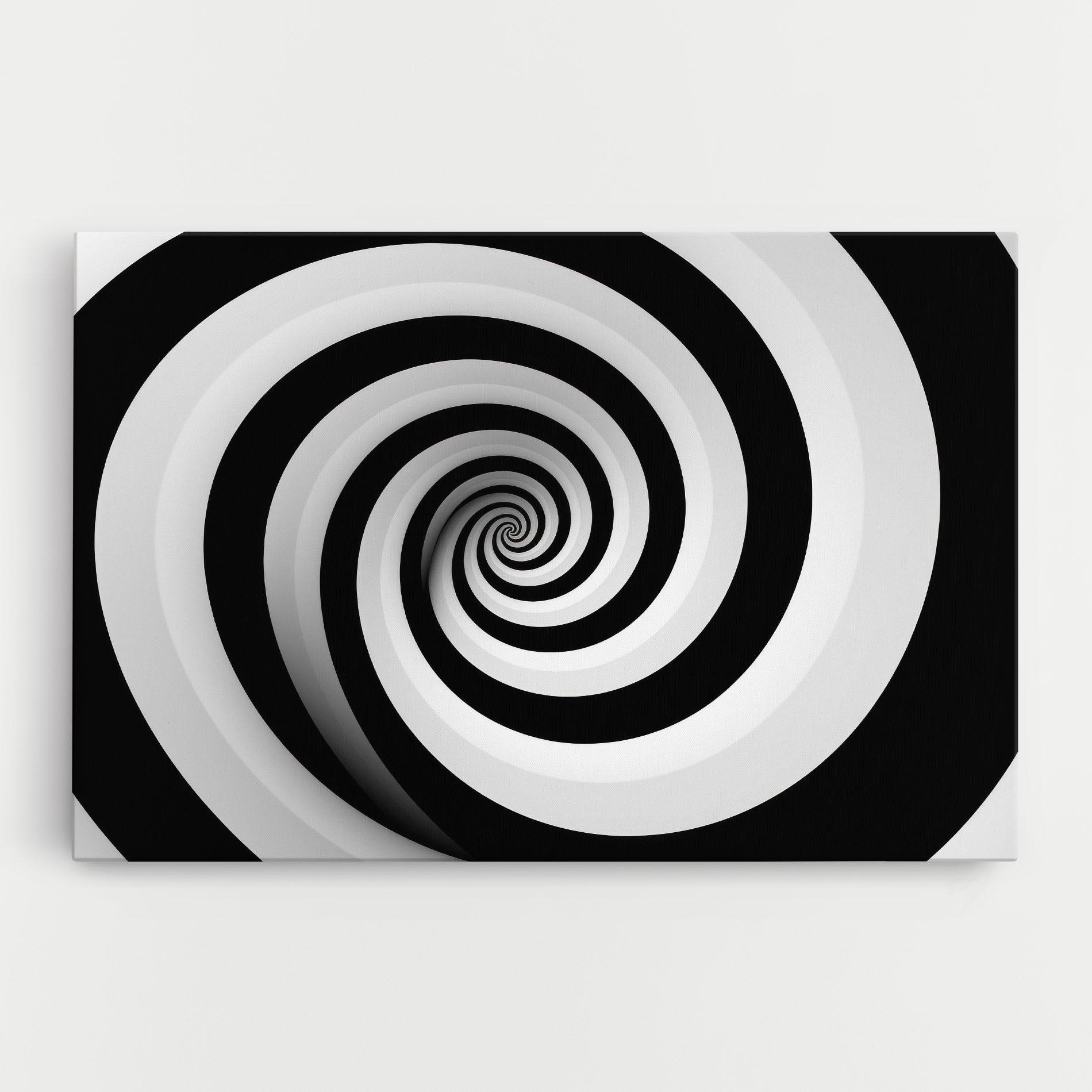 Tablou Canvas Black White Spiral mockup 0