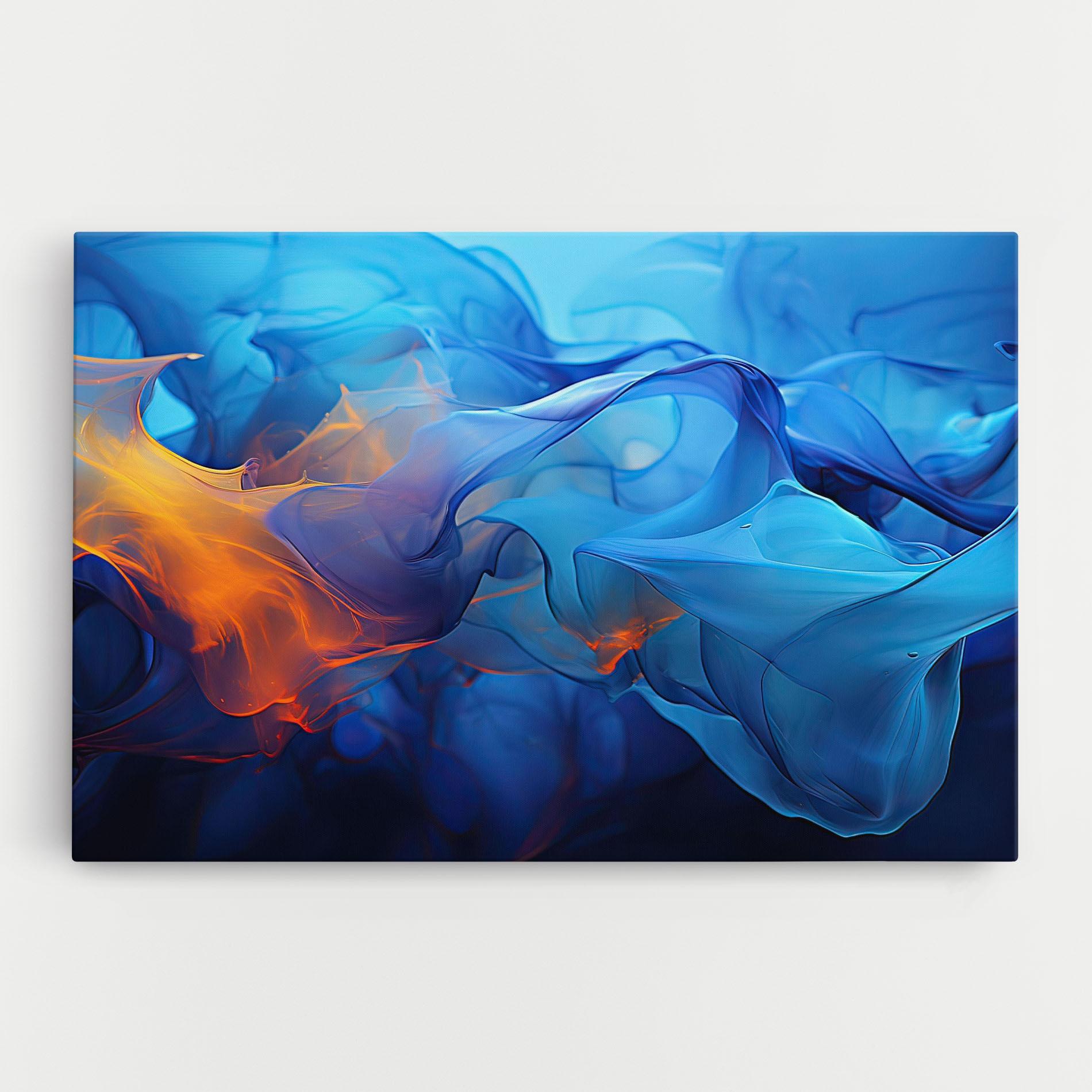 Tablou Canvas Blue Orange Floating mockup 0
