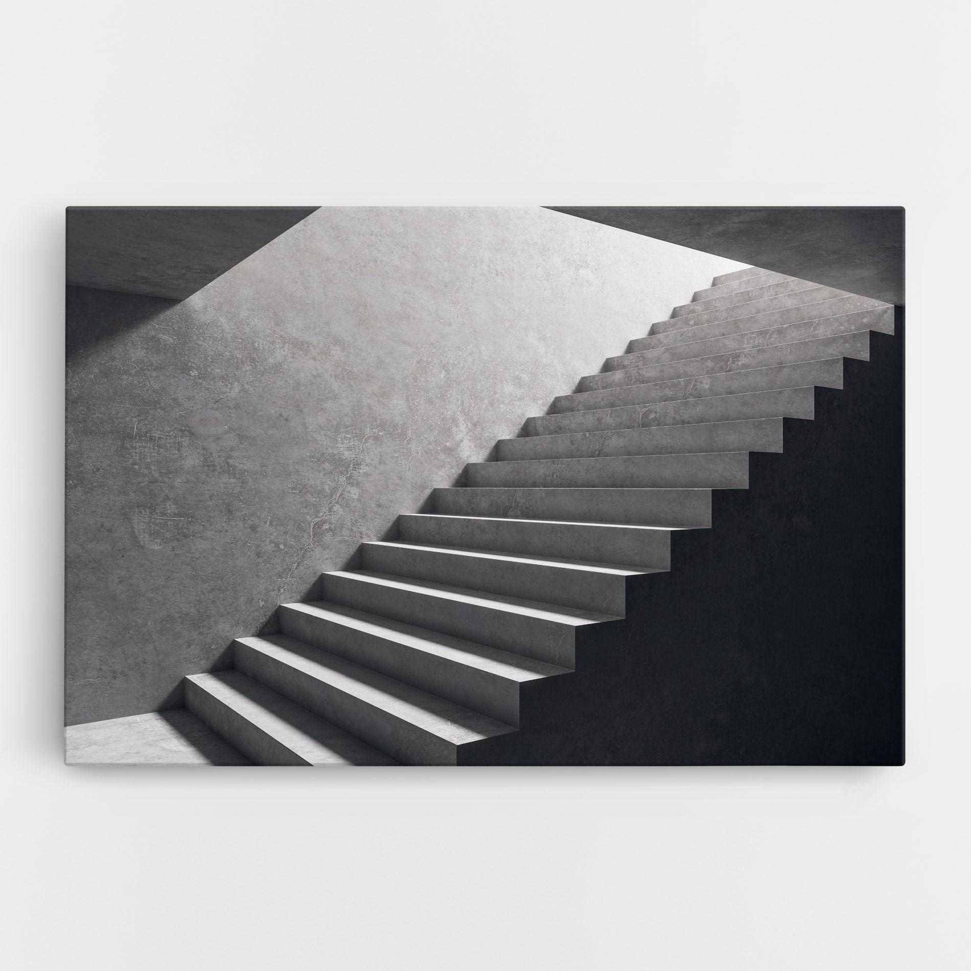 Tablou Canvas Concrete Stairs mockup 0
