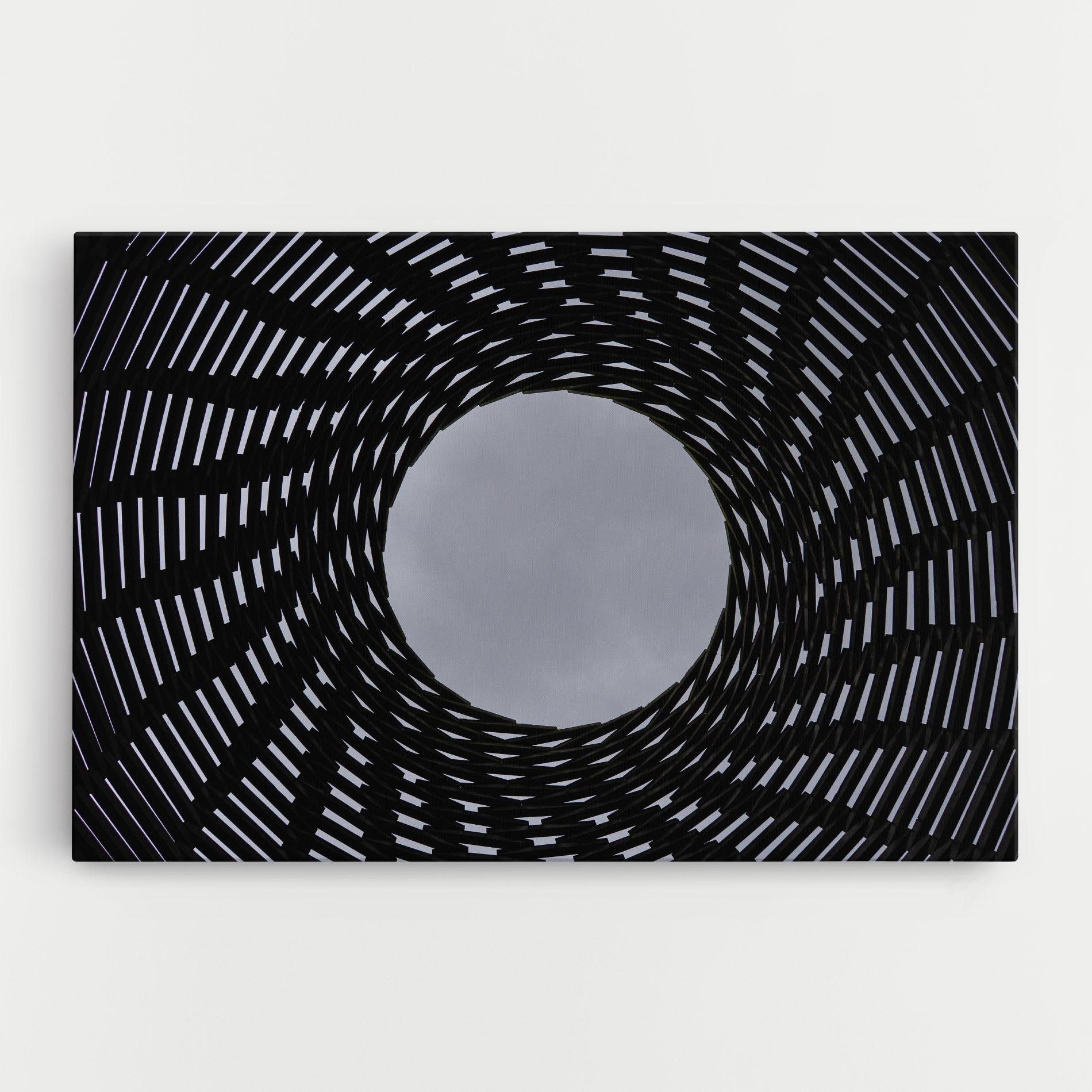 Tablou Canvas Grey Circle Lines mockup 0