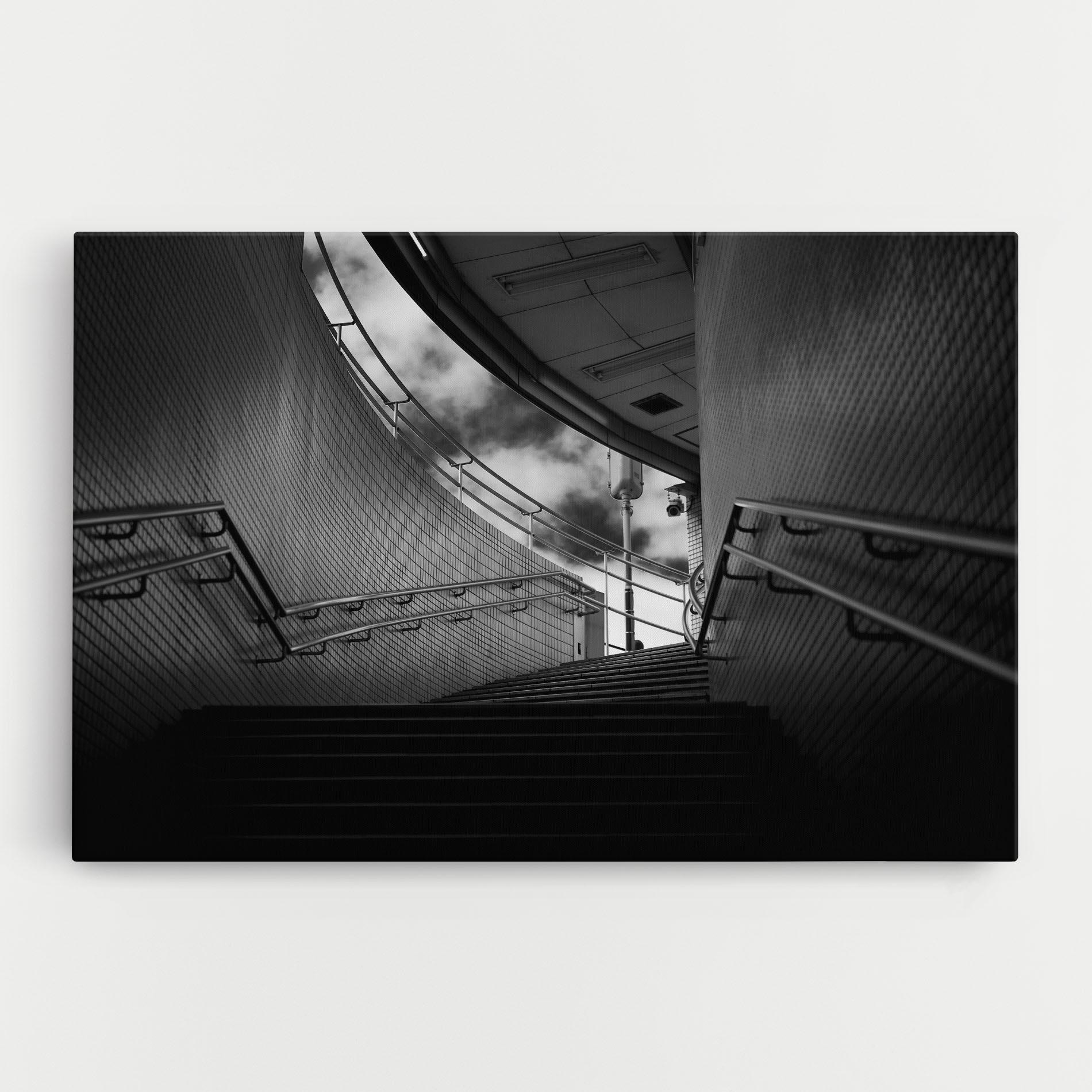 Tablou Canvas Grey Up Stairs mockup 0