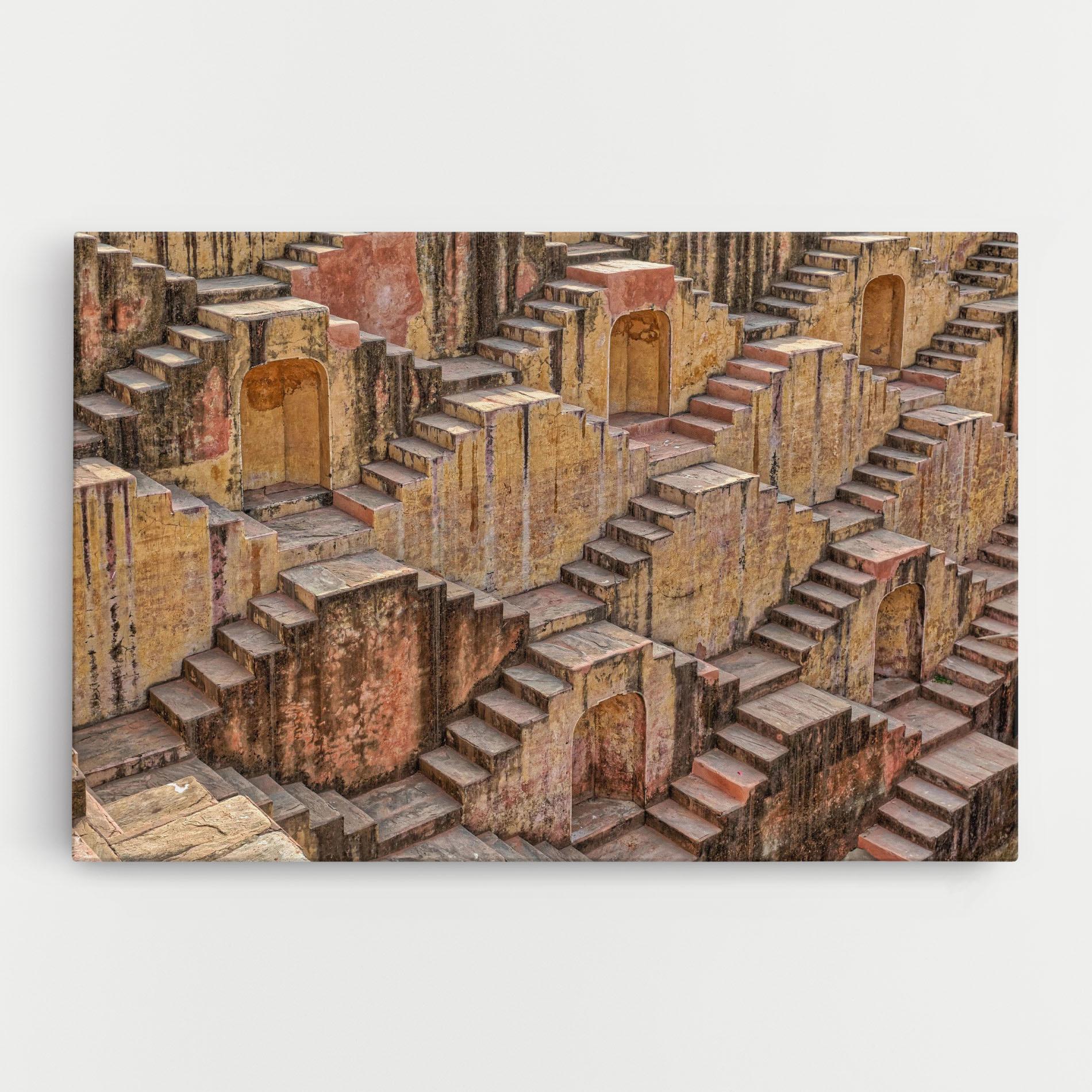 Tablou Canvas Old Brown Stairs mockup 0