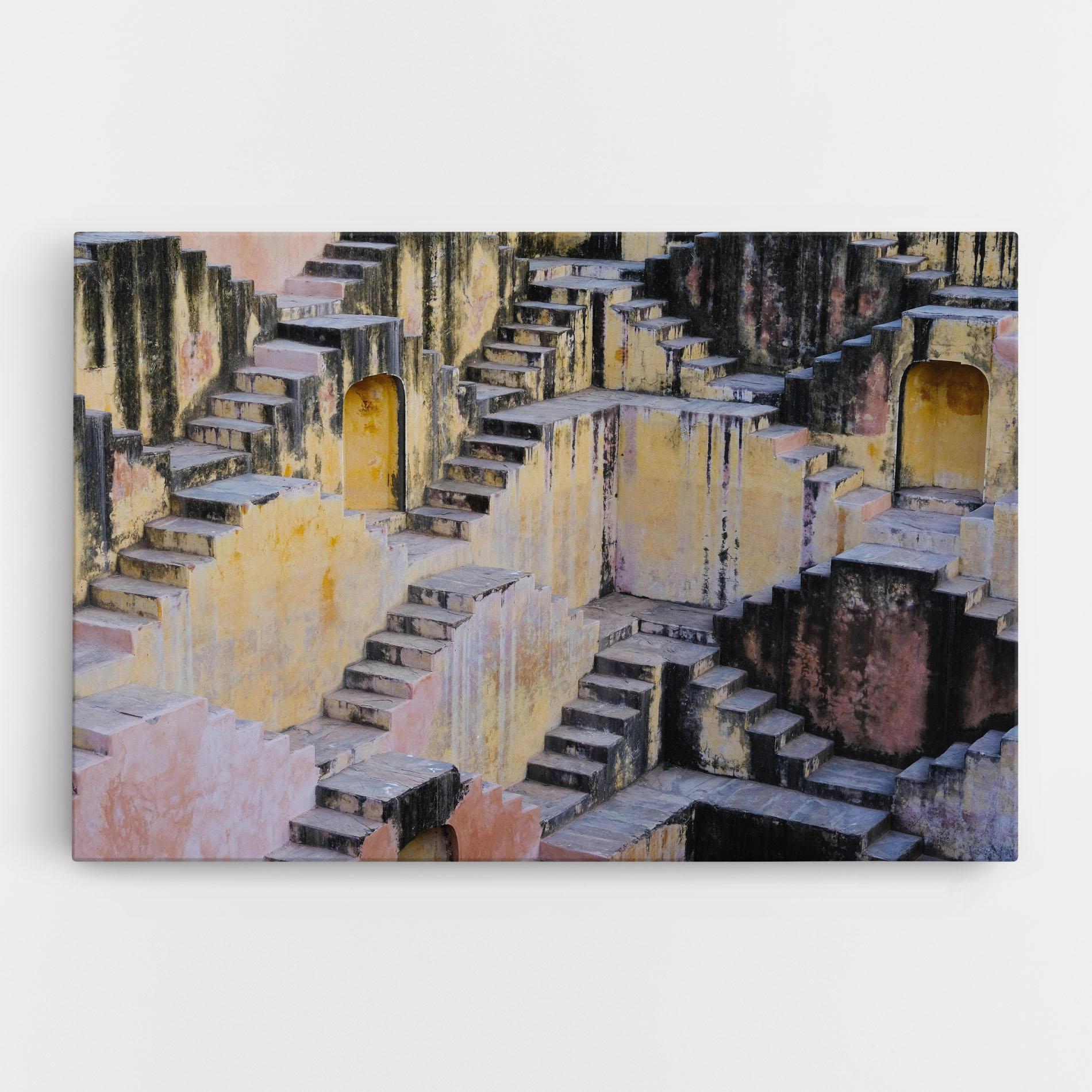 Tablou Canvas Old Yellow Stairs mockup 0