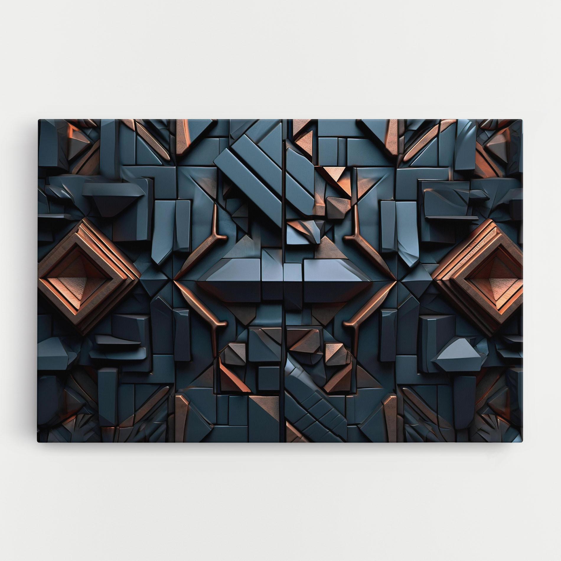 Tablou Canvas Orange Rhombus mockup 0