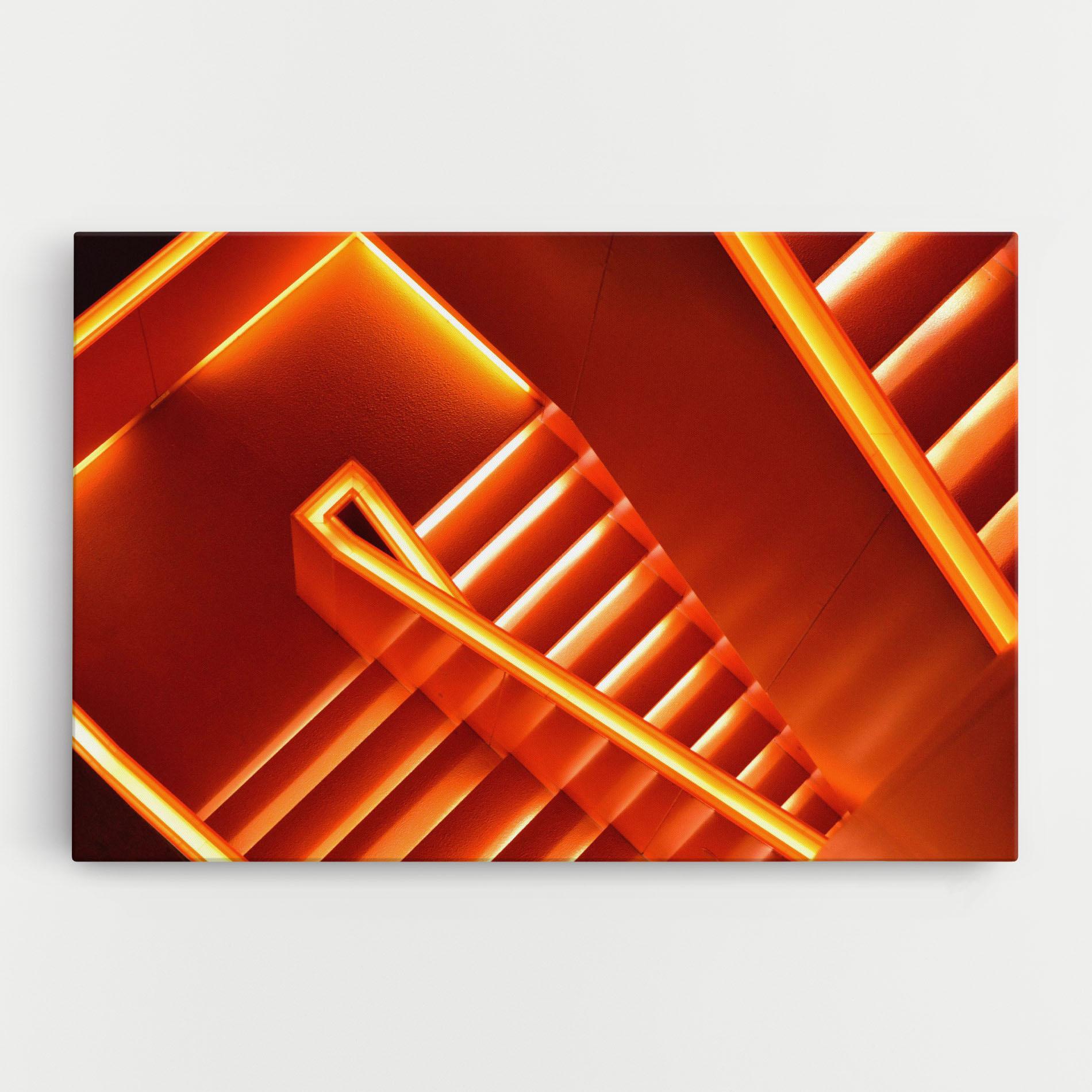 Tablou Canvas Orange Stairs mockup 0