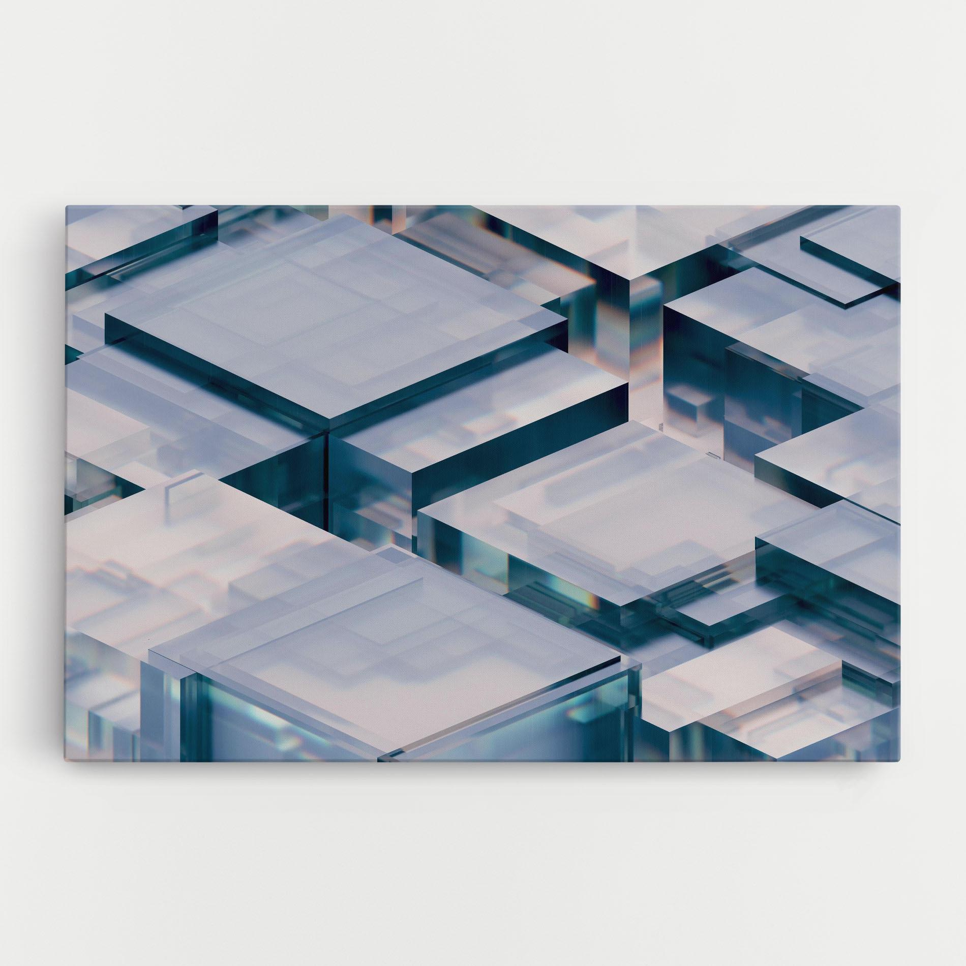 Tablou Canvas Square Glass mockup 0