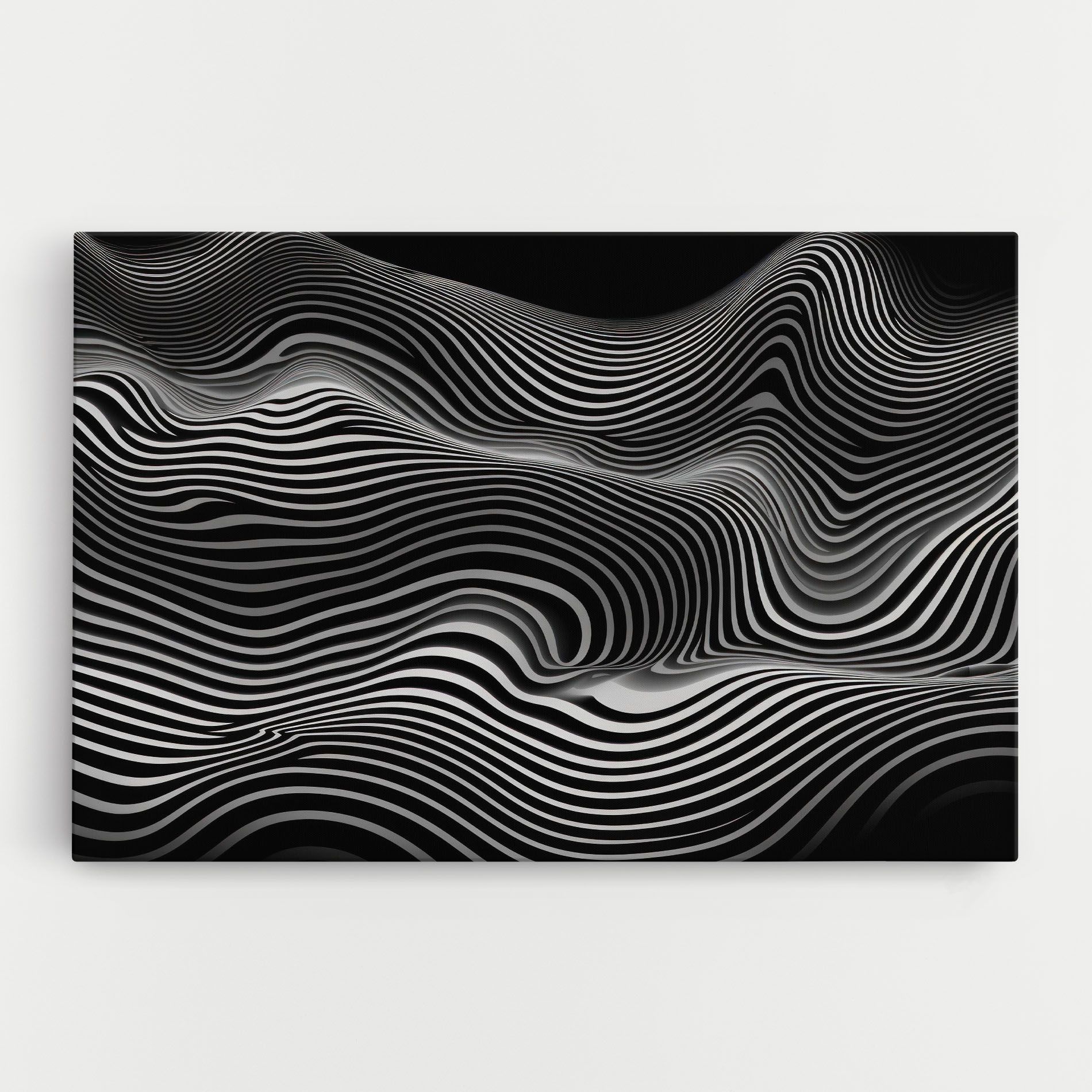 White Black Lines Wave mockup 0