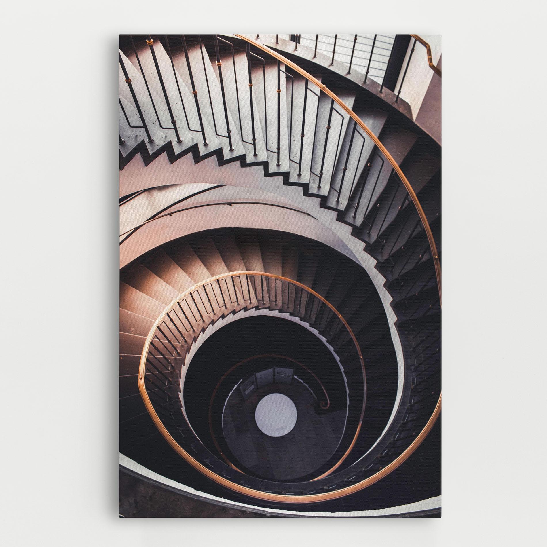 Tablou Canvas Grey Stairs Spiral mockup 0