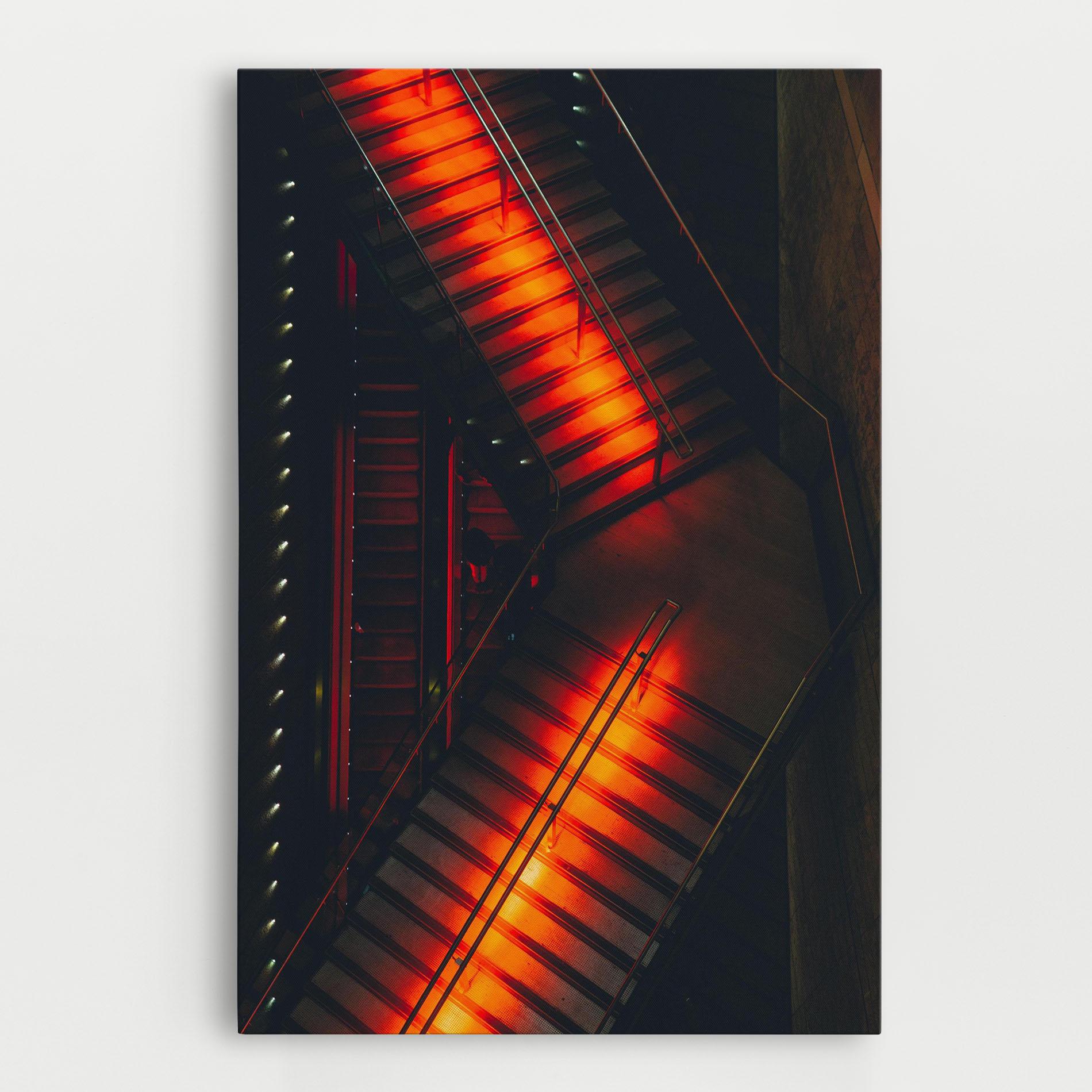 Tablou Canvas Orange Light Stairs mockup 0