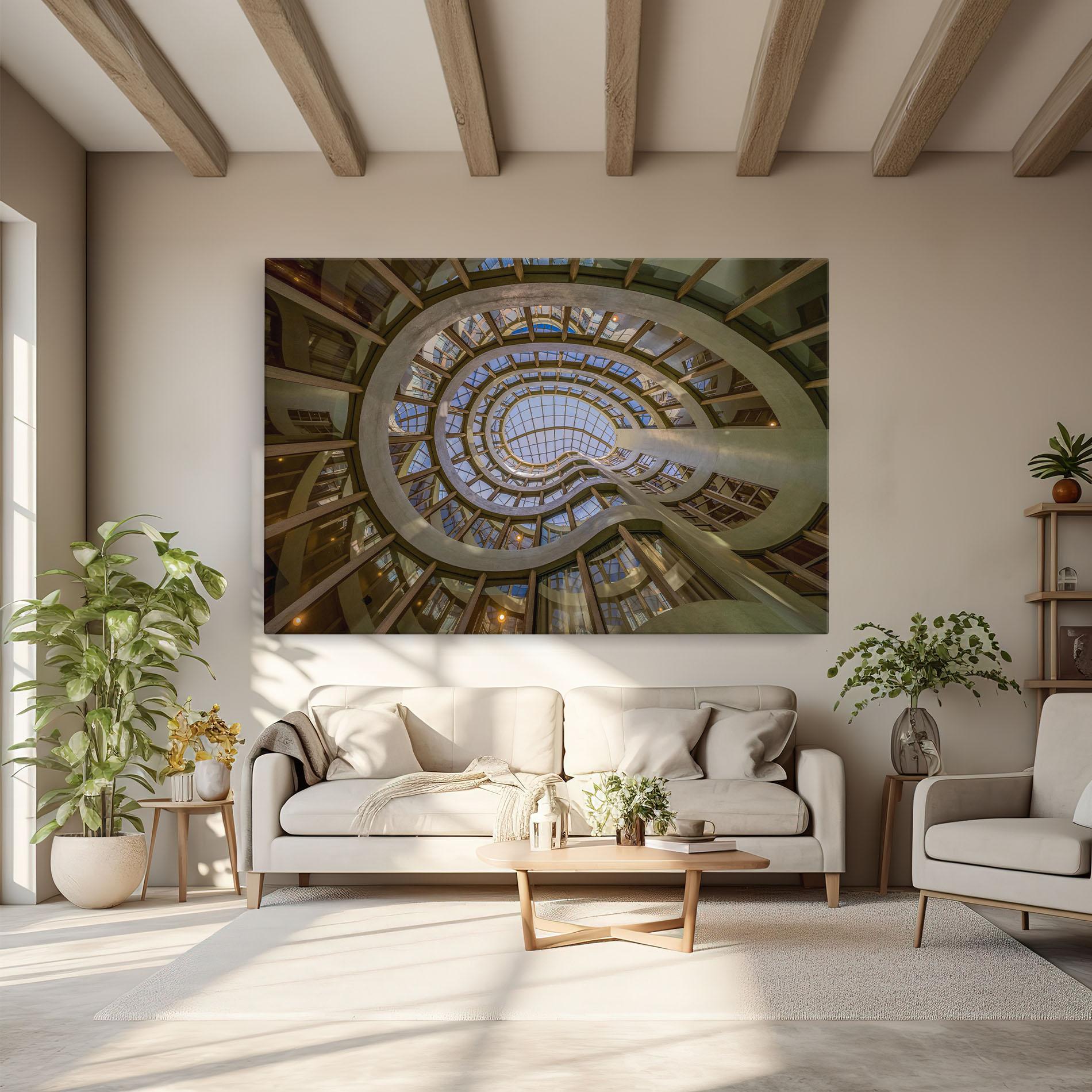 Tablou Canvas Glass Building mockup 6