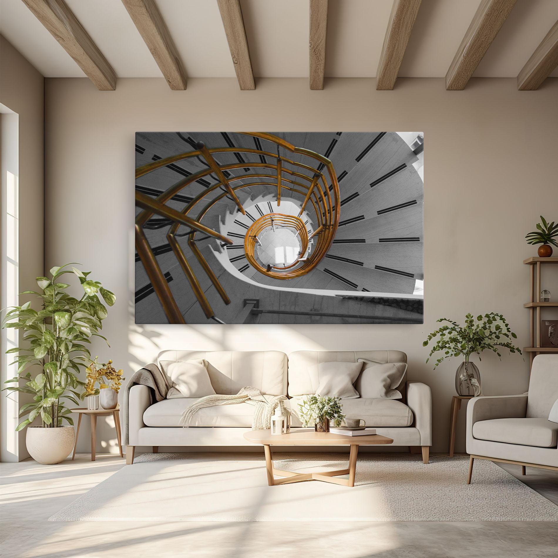 Tablou Canvas Gold Bar Stairs mockup 6