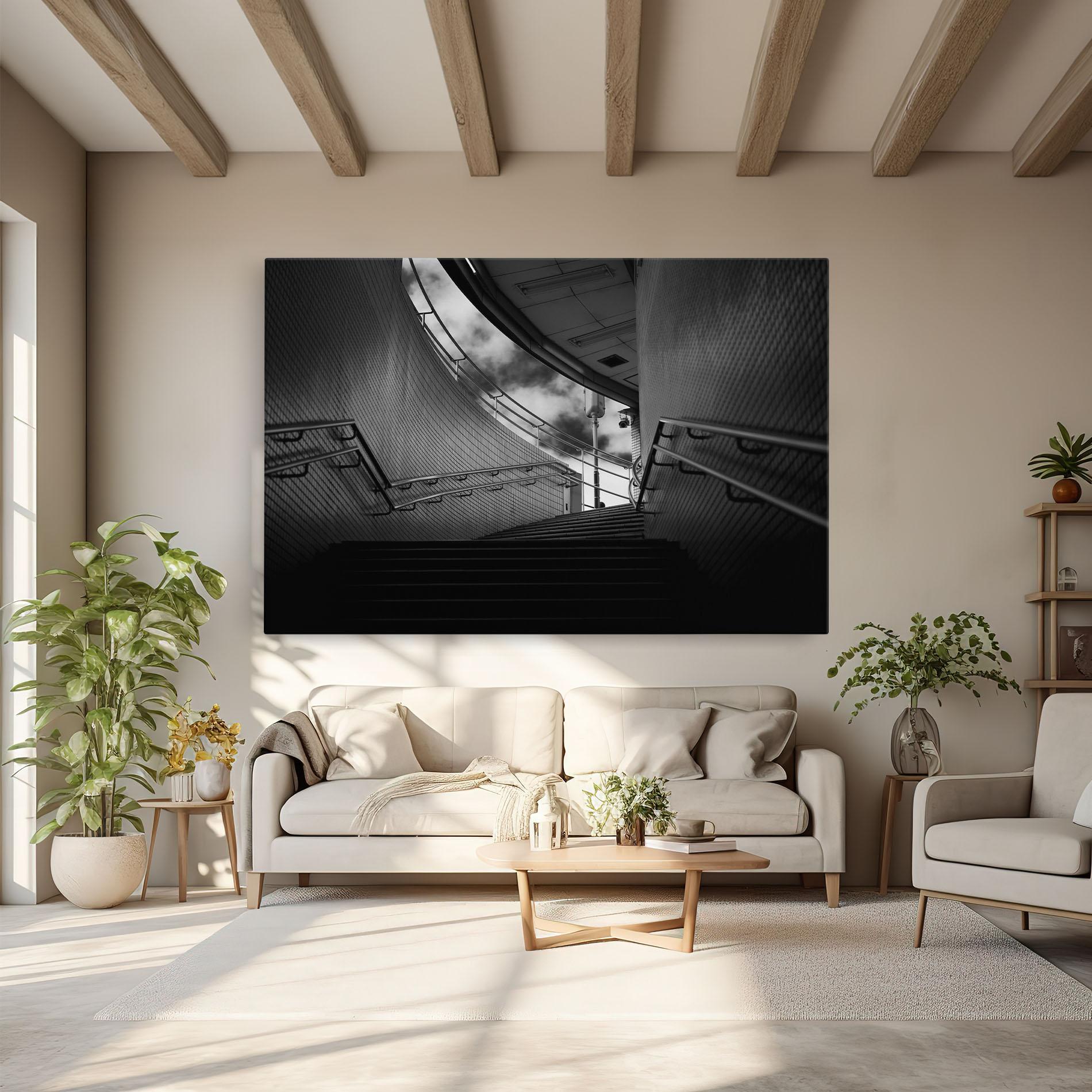 Tablou Canvas Grey Up Stairs mockup 6