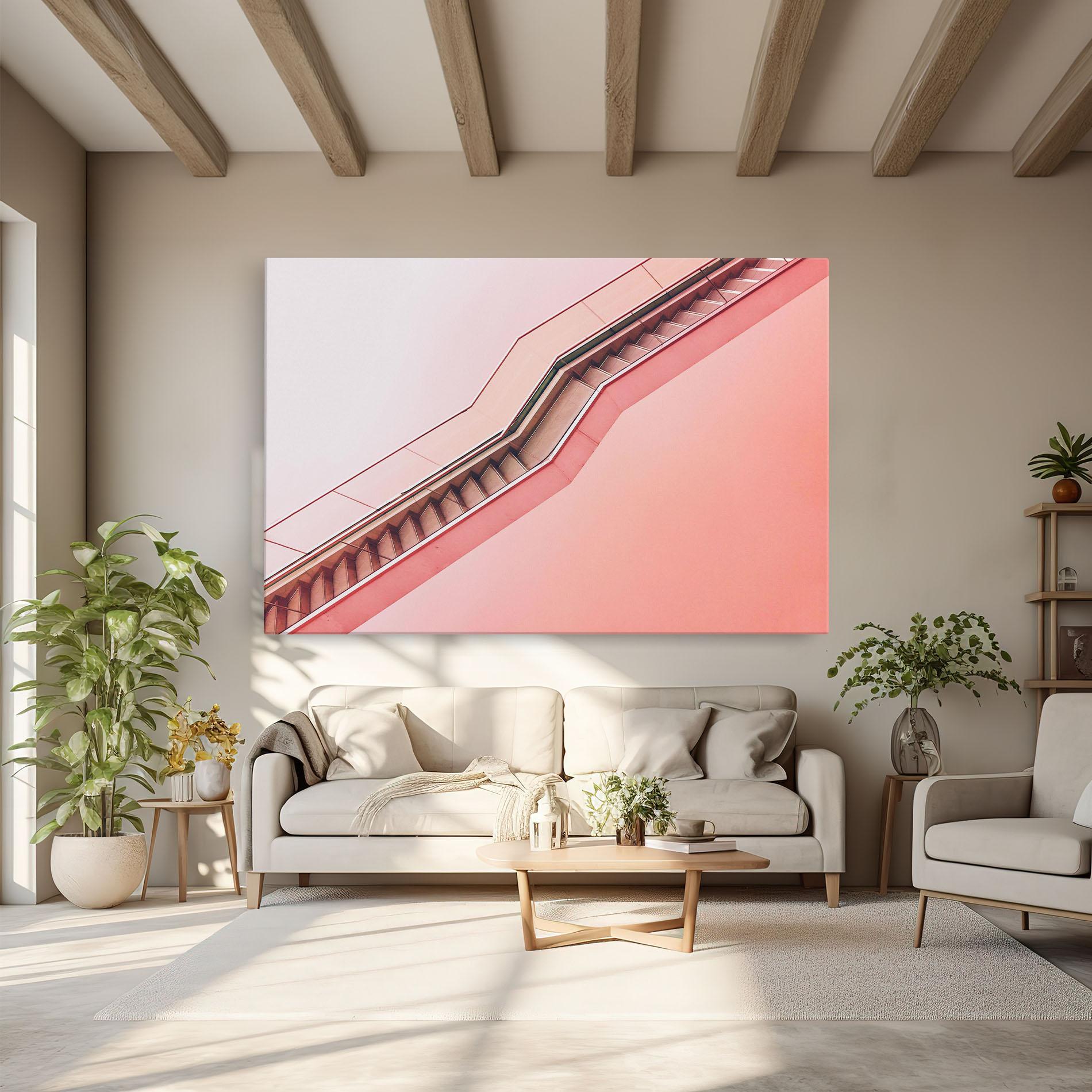 Tablou Canvas Pink Stairs mockup 6