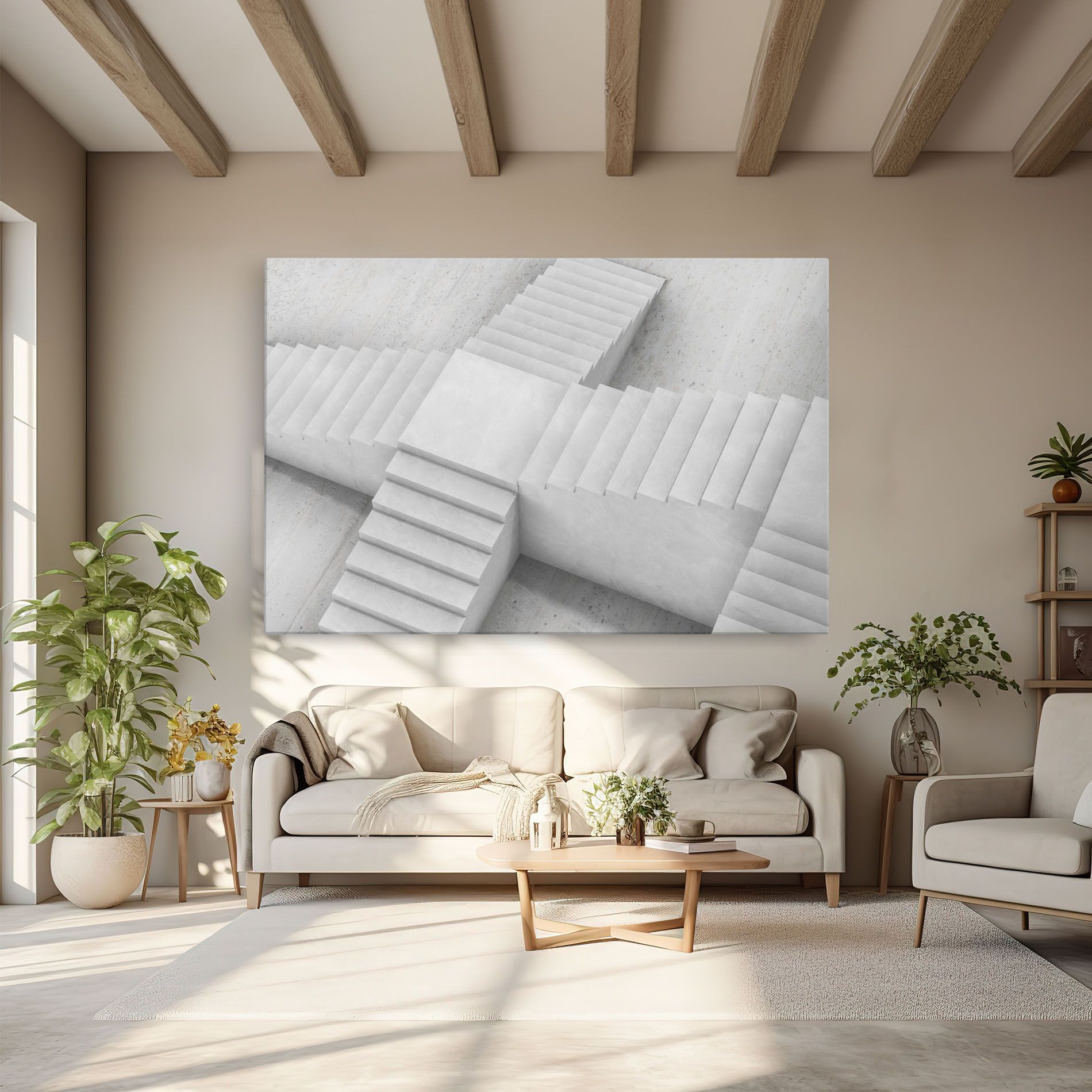 White X Stairway mockup 6