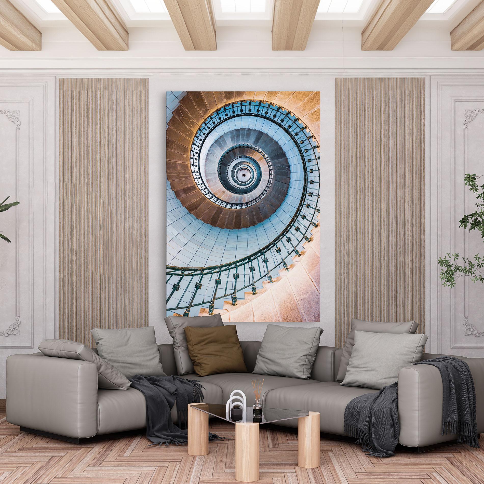 Tablou Canvas Blue Opaline Stairs mockup 6