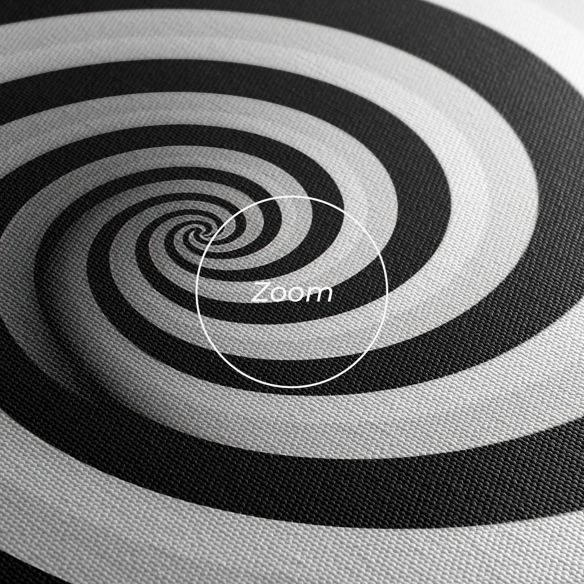 Tablou Canvas Black White Spiral mockup 3