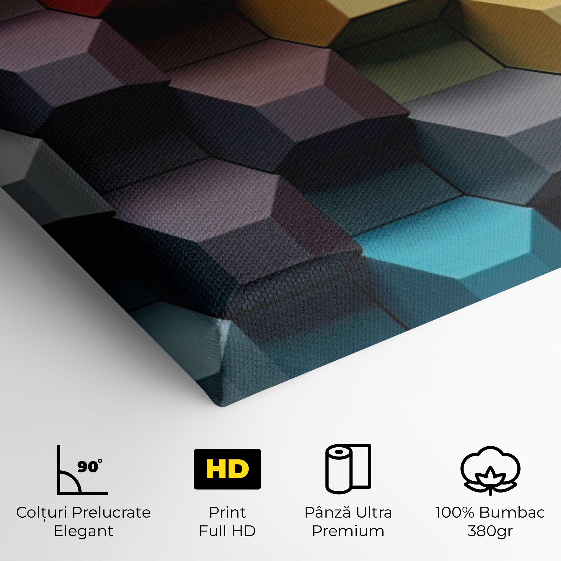 Tablou Canvas 3d Sqare Mix mockup 4