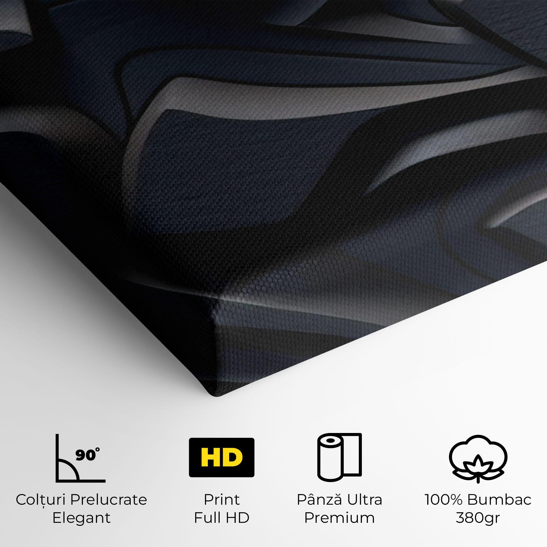 Tablou Canvas Black 3d Lines mockup 4