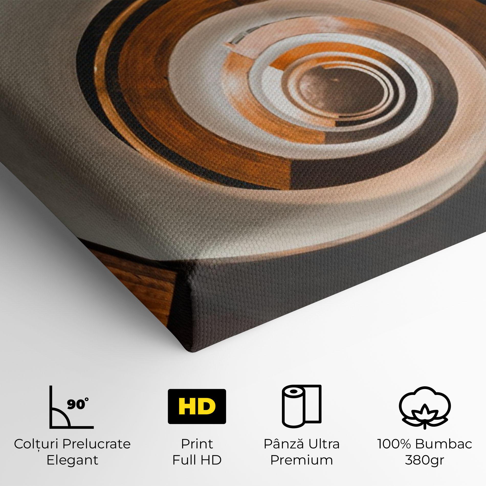 Tablou Canvas Black Spiral Stairs mockup 4