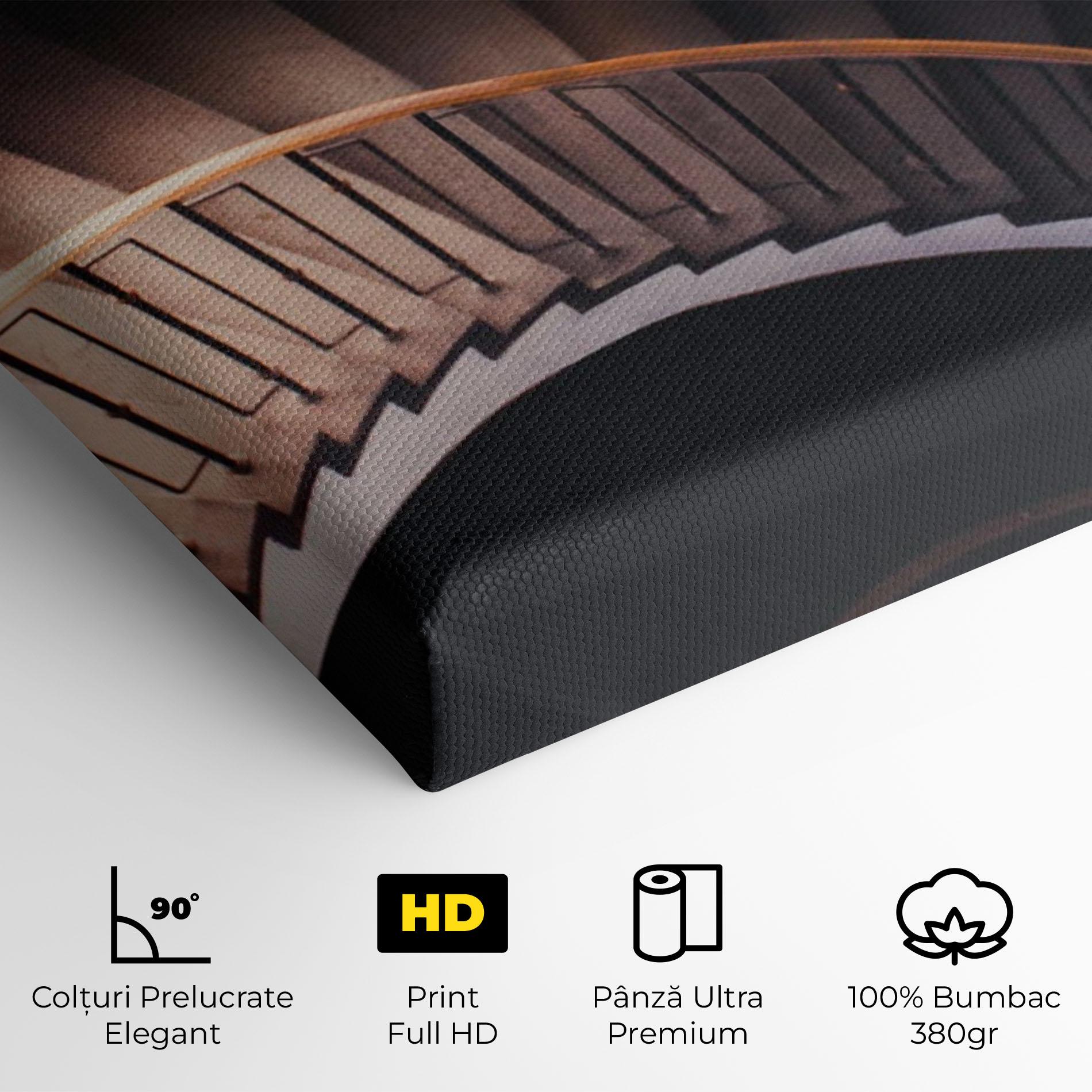 Tablou Canvas Grey Stairs Spiral mockup 4