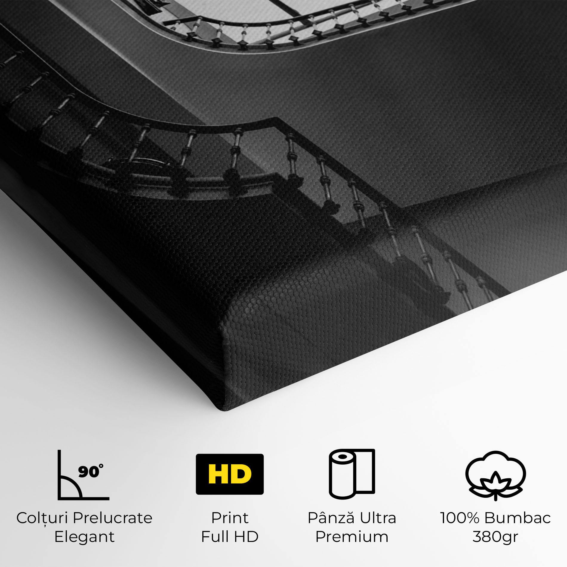 Tablou Canvas Greyscale Staircase mockup 4