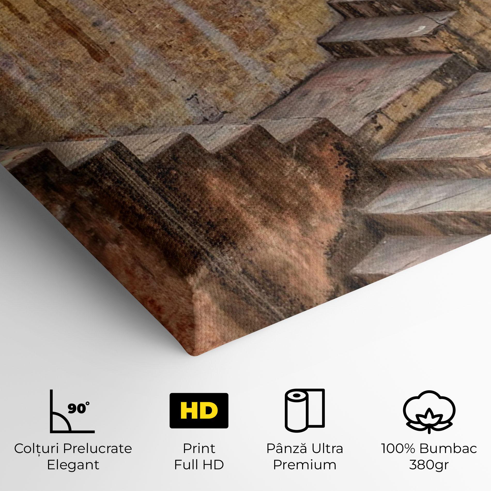 Tablou Canvas Old Brown Stairs mockup 4