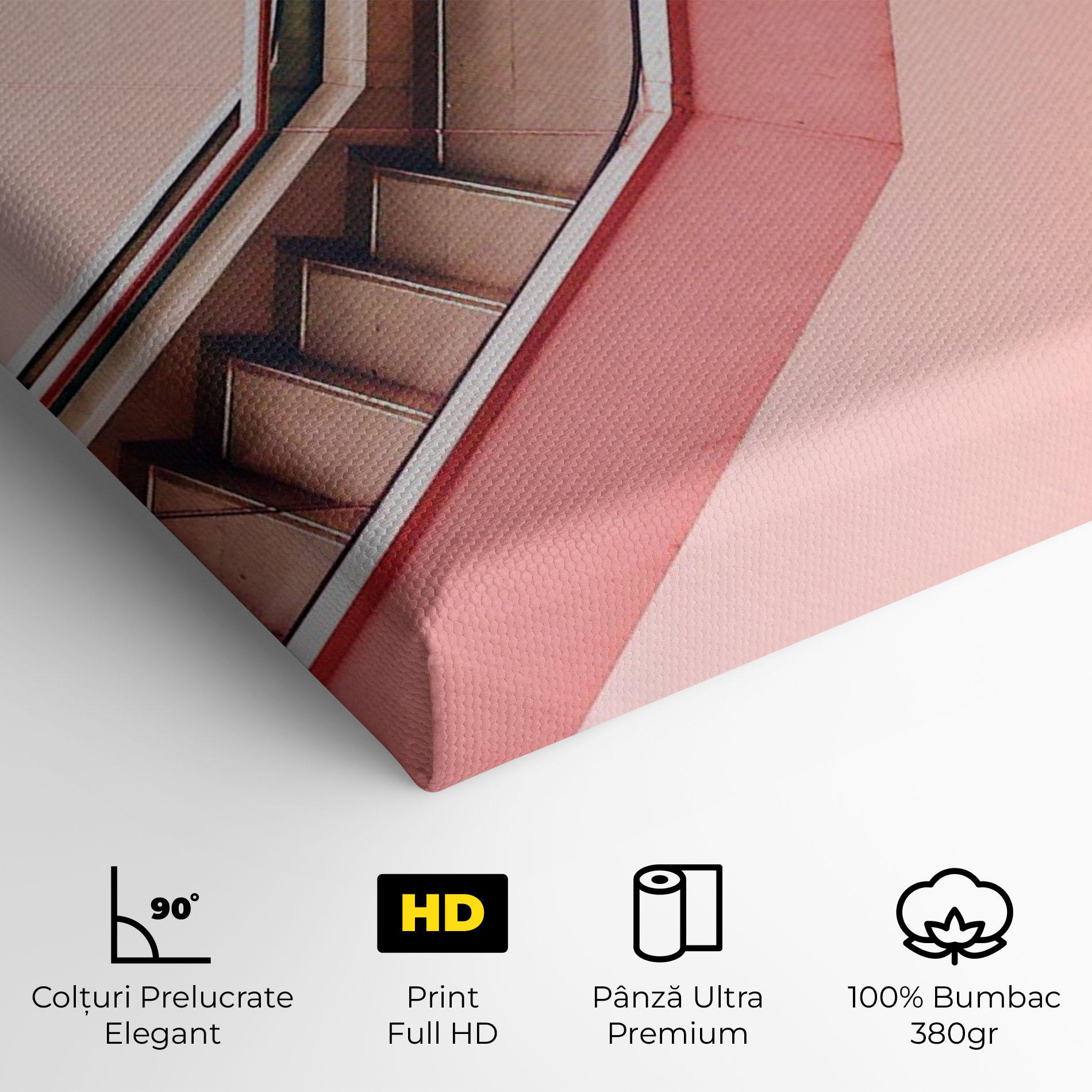 Tablou Canvas Pink Stairs mockup 4