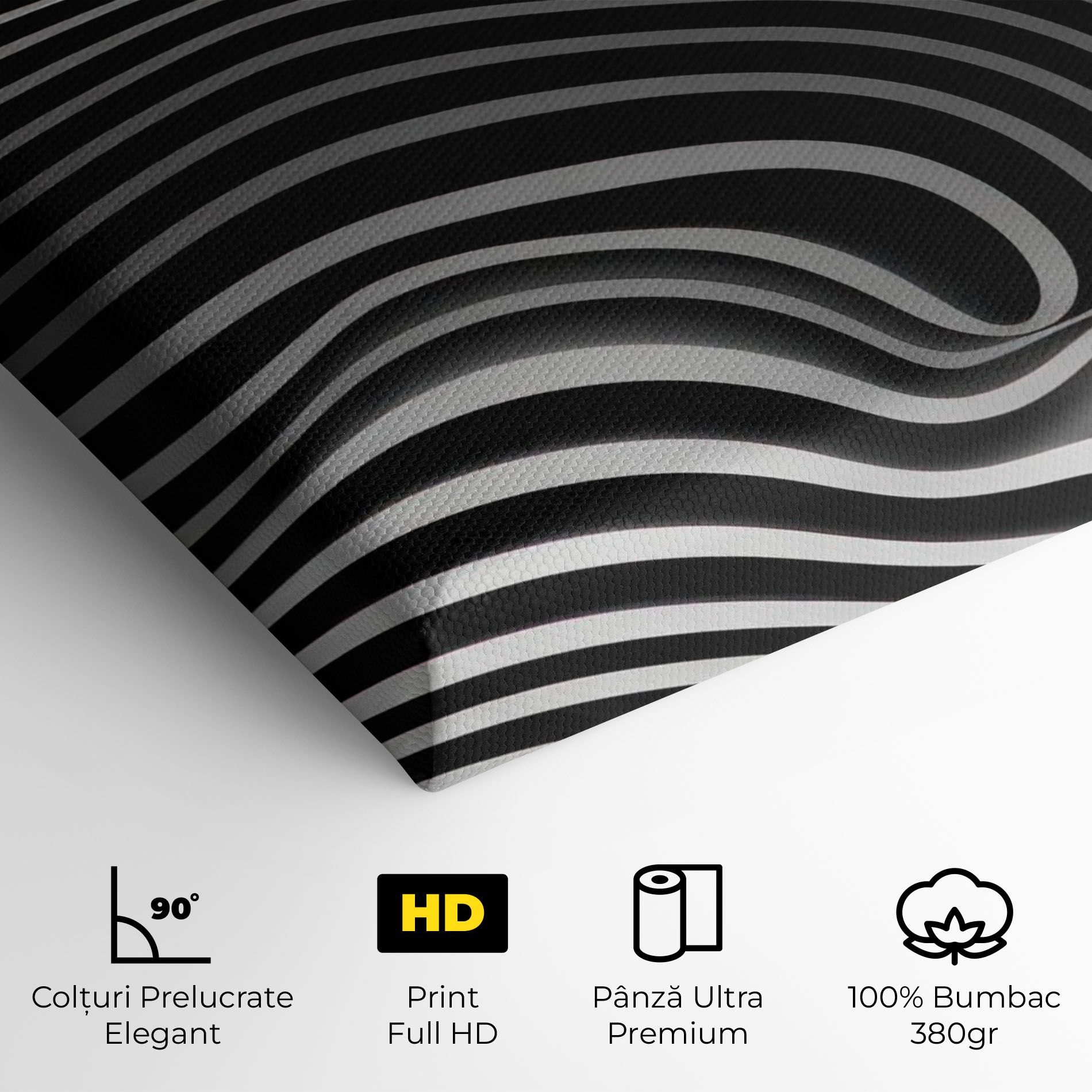 White Black Lines Wave mockup 4