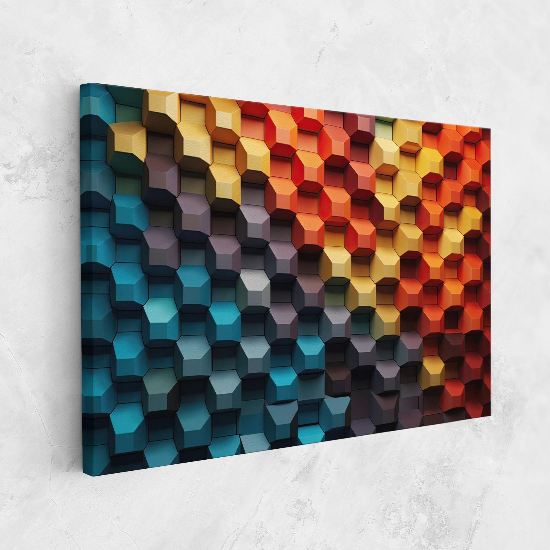 Tablou Canvas 3d Sqare Mix mockup 1