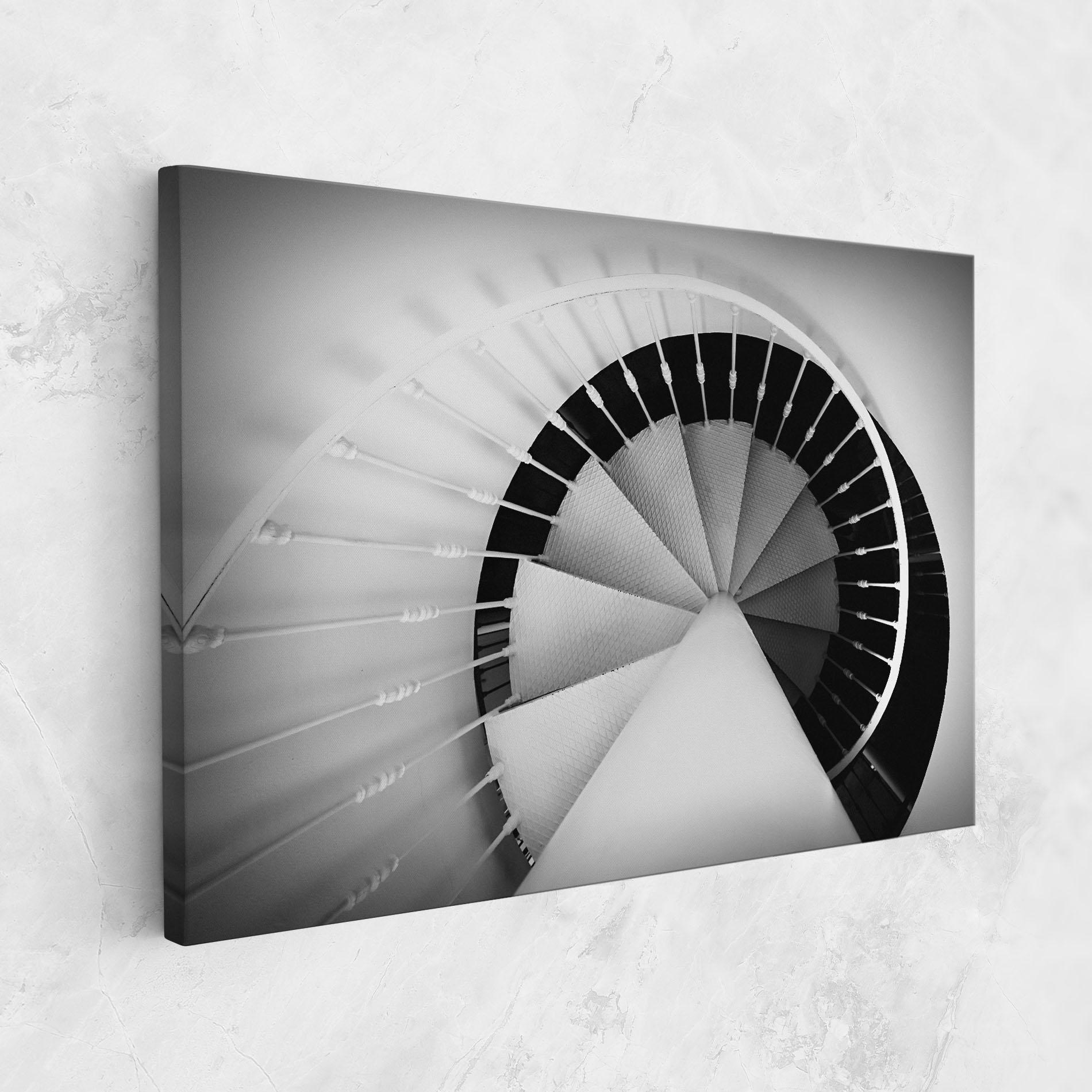Tablou Canvas Black Circle Stairs mockup 1
