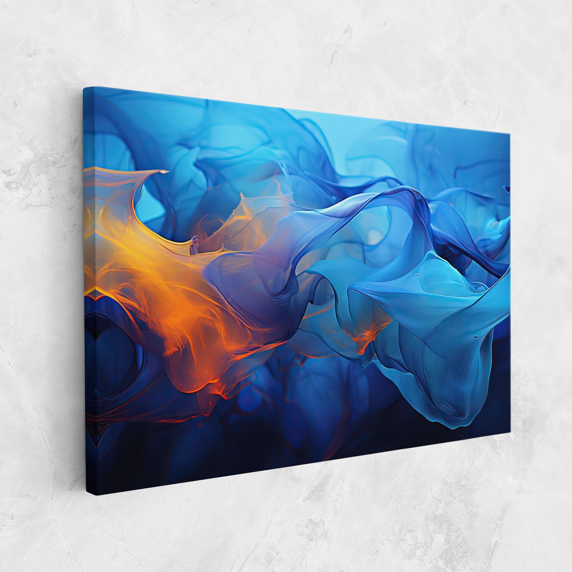 Tablou Canvas Blue Orange Floating mockup 1